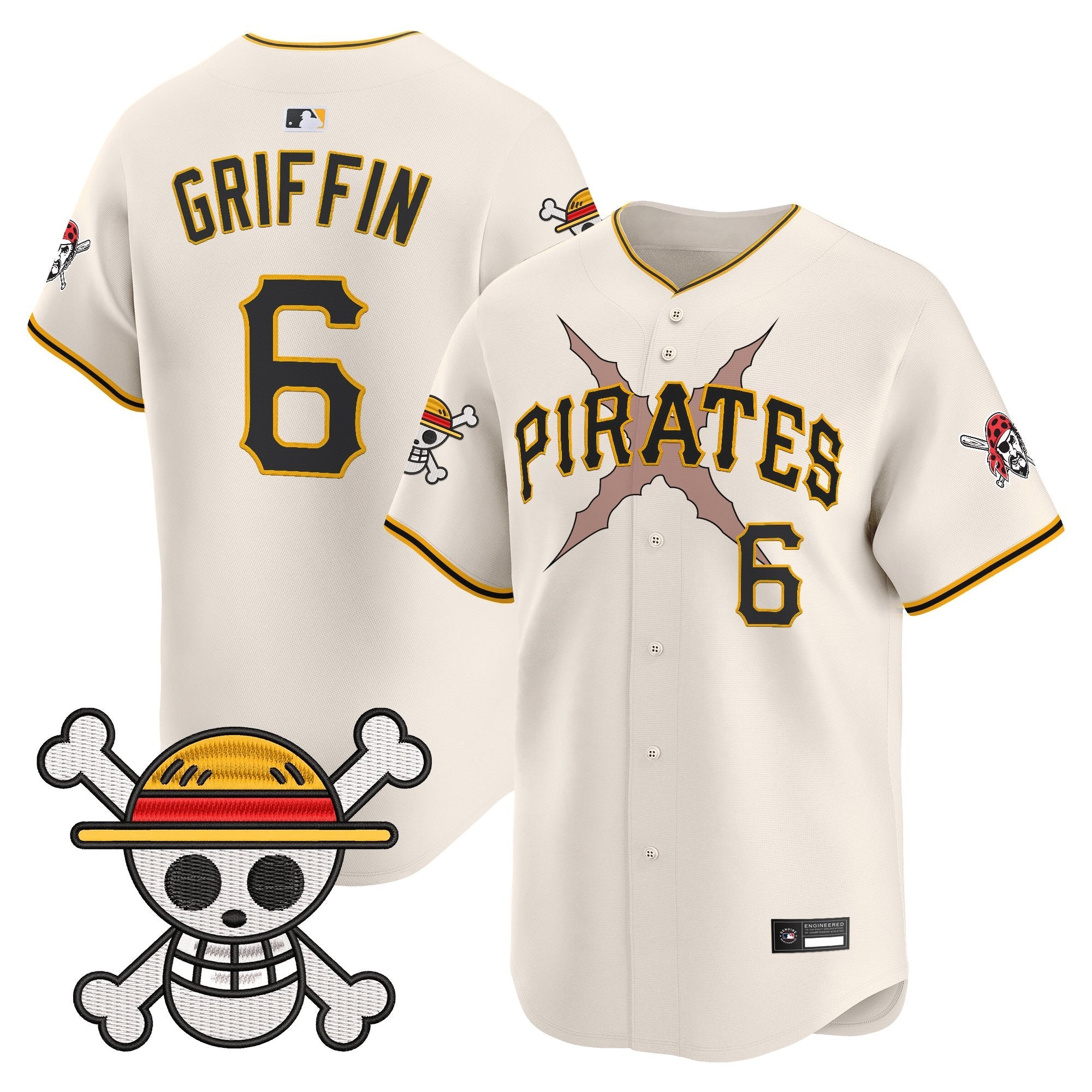Men's Pittsburgh Pirates x One Piece Vapor Premier Limited Jersey - Stitched