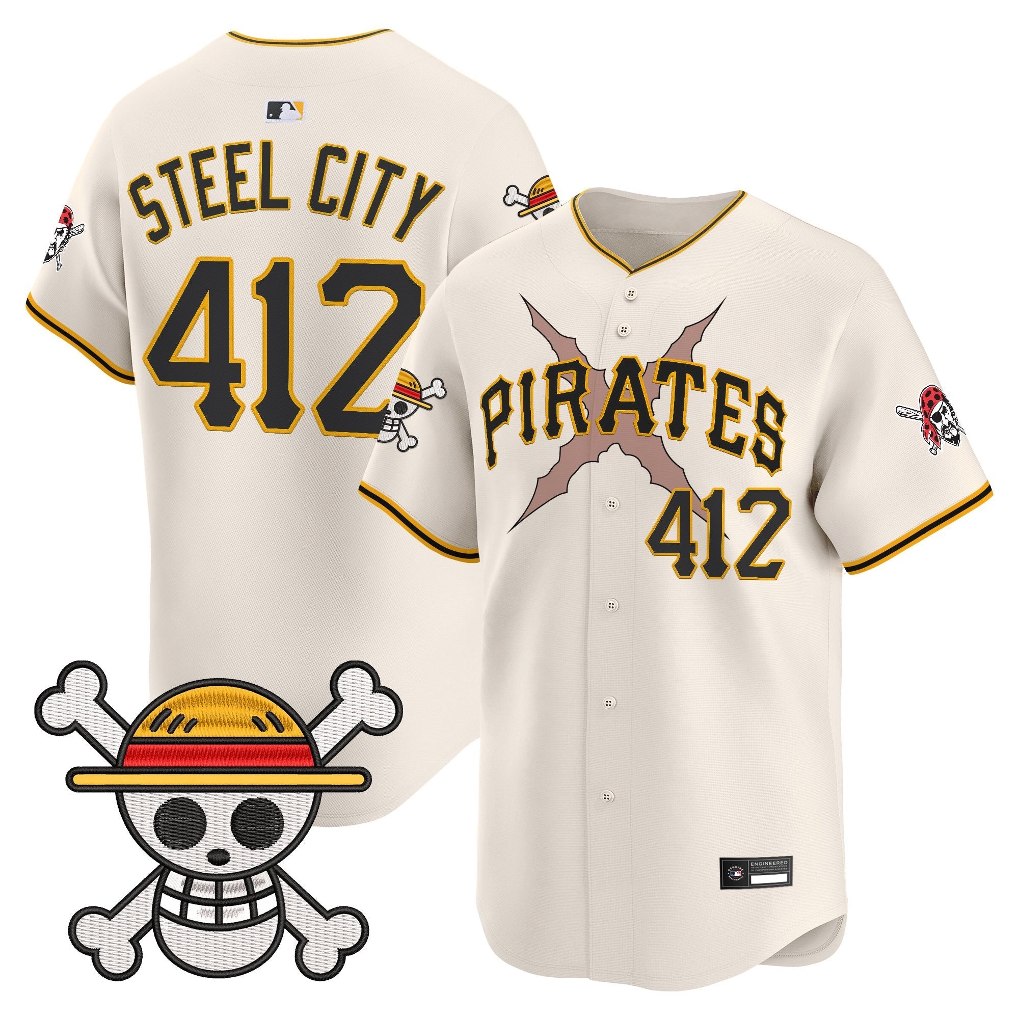 Men's Pittsburgh Pirates x One Piece Vapor Premier Limited Jersey - Stitched