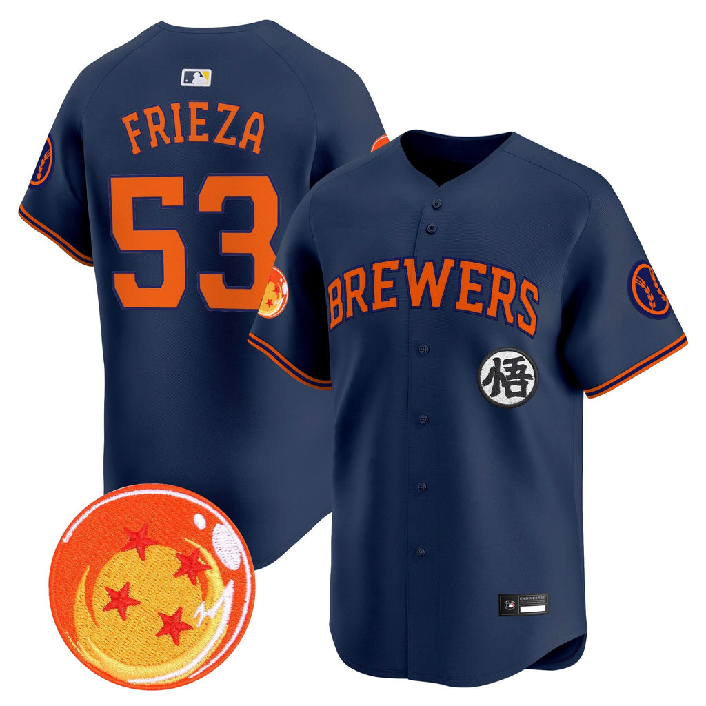Men's Milwaukee Brewers x Dragon Ball Vapor Premier Limited Jersey - All Stitched