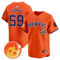 Men's Milwaukee Brewers x Dragon Ball Vapor Premier Limited Jersey - All Stitched