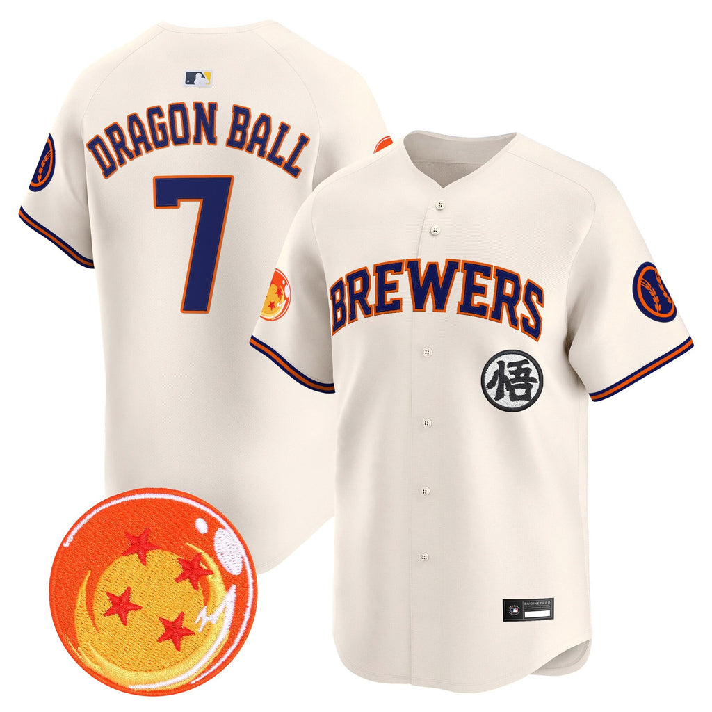 Men's Milwaukee Brewers x Dragon Ball Vapor Premier Limited Jersey - All Stitched