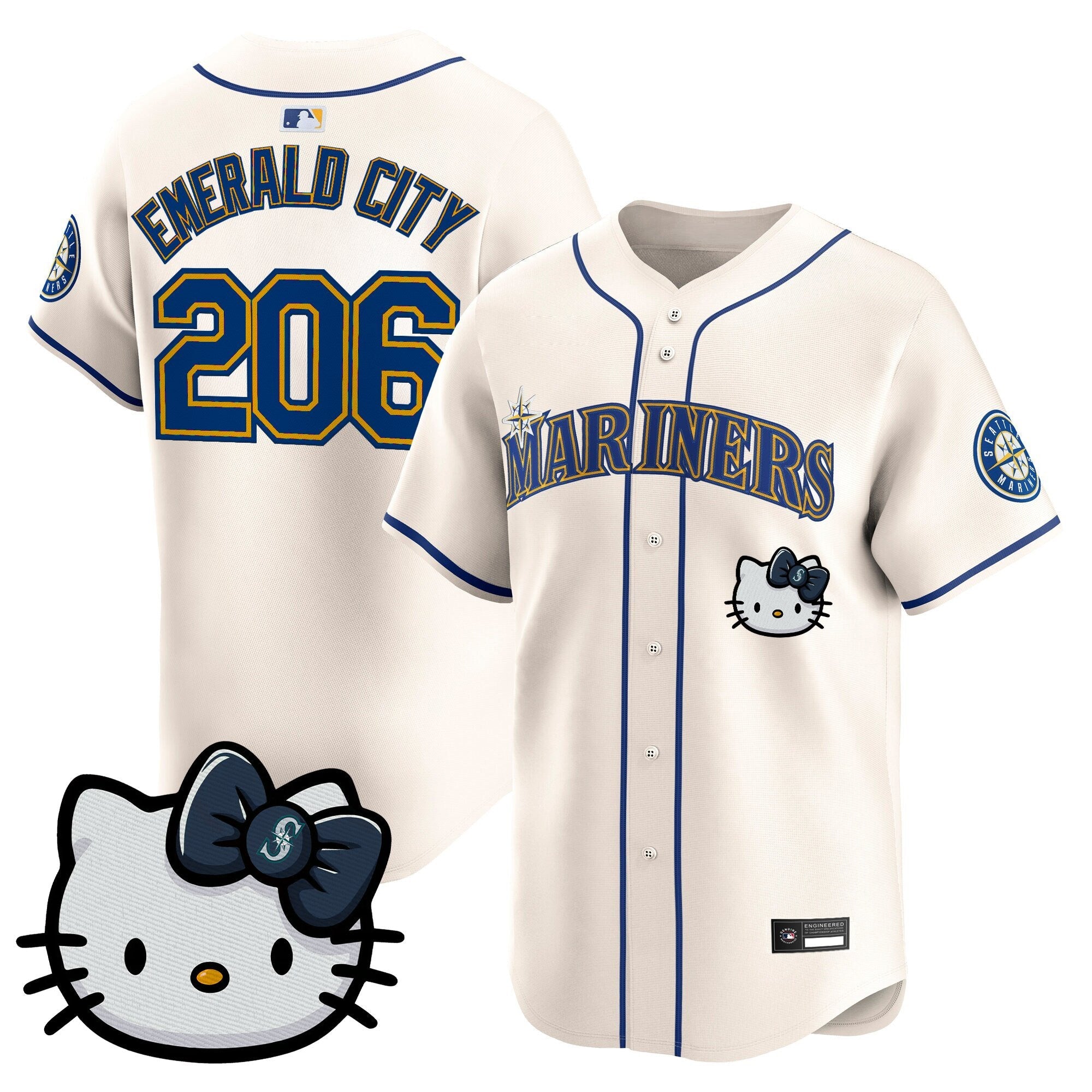 Unisex Seattle Mariners Hello Kitty Vapor Premier Limited Jersey – All Stitched