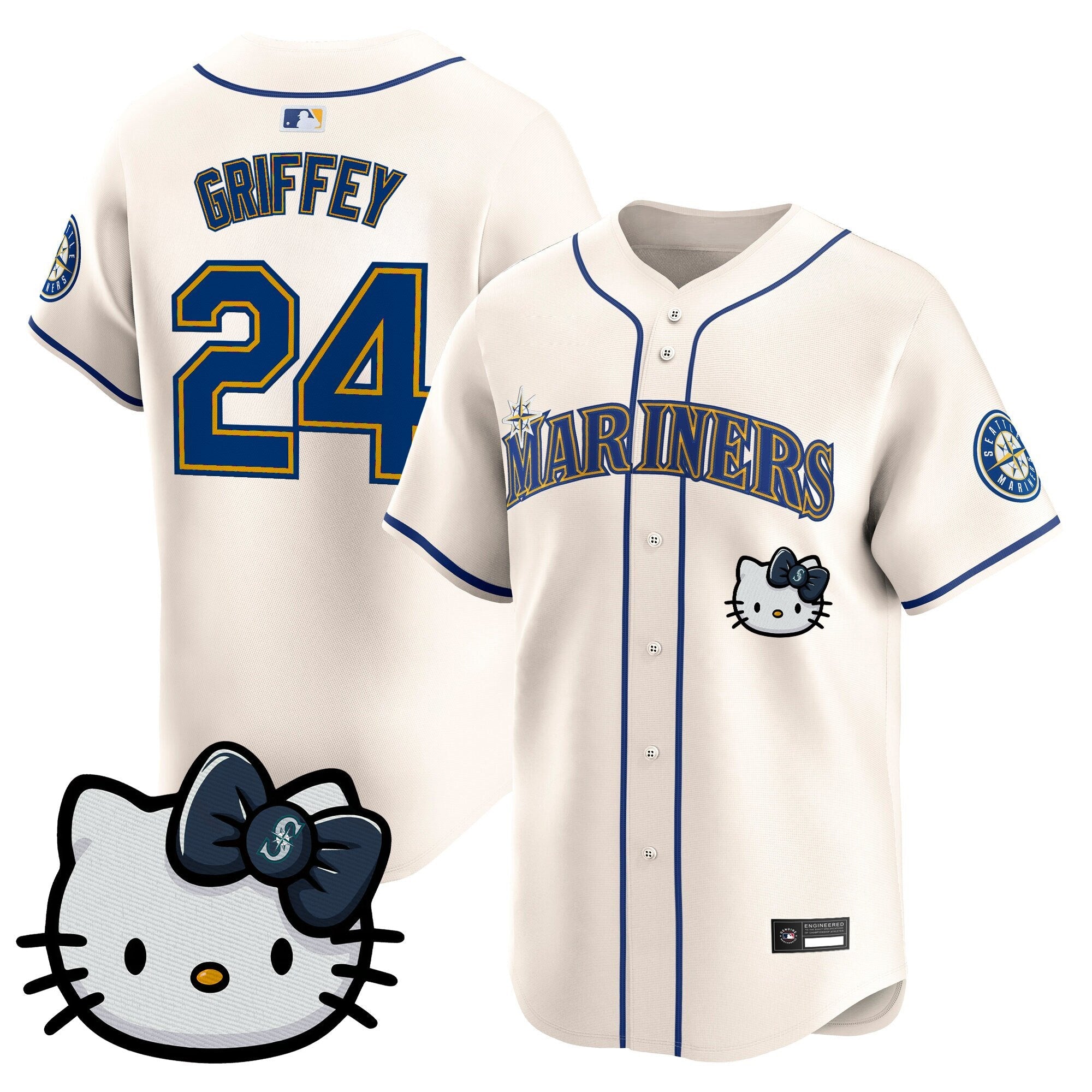 Unisex Seattle Mariners Hello Kitty Vapor Premier Limited Jersey – All Stitched