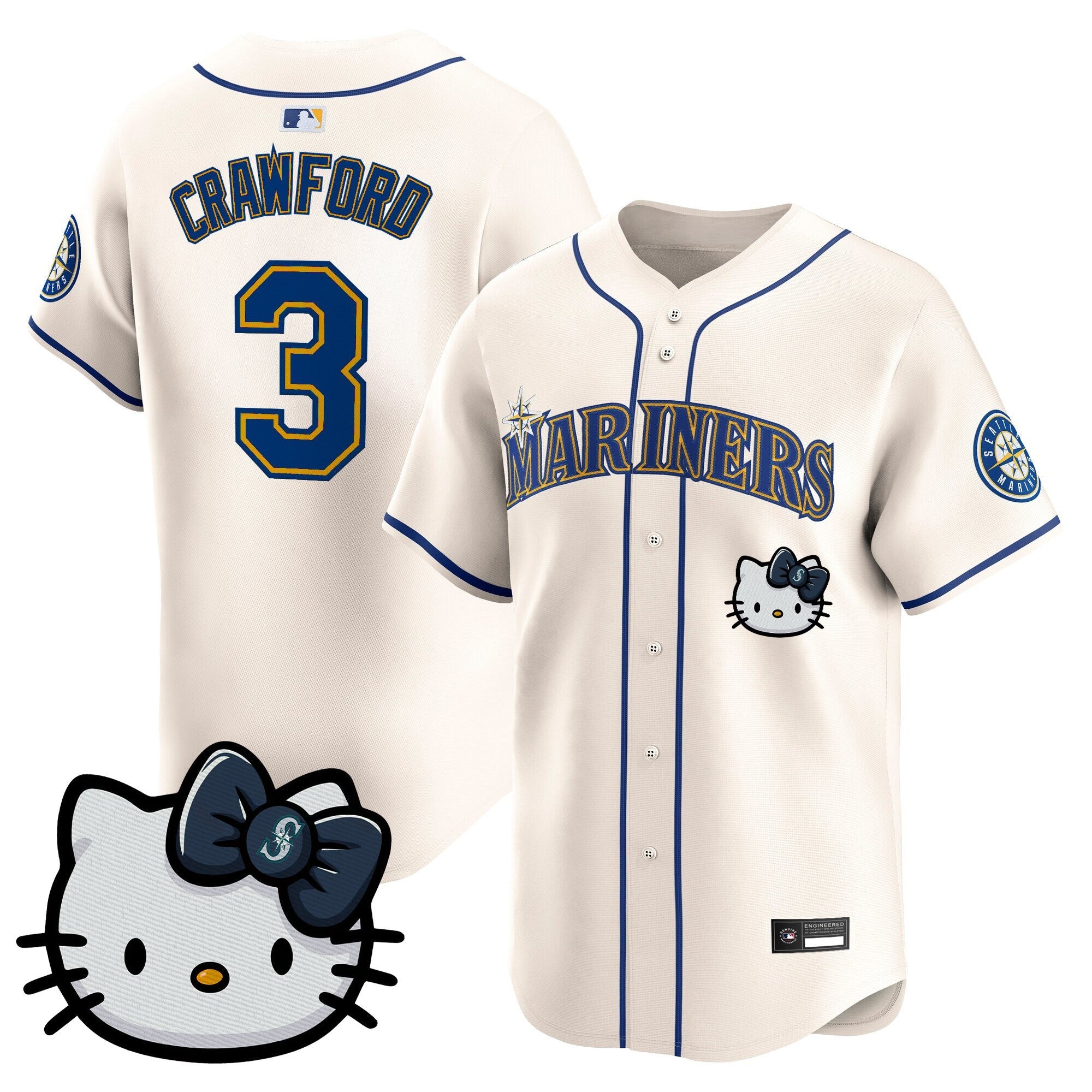 Unisex Seattle Mariners Hello Kitty Vapor Premier Limited Jersey – All Stitched