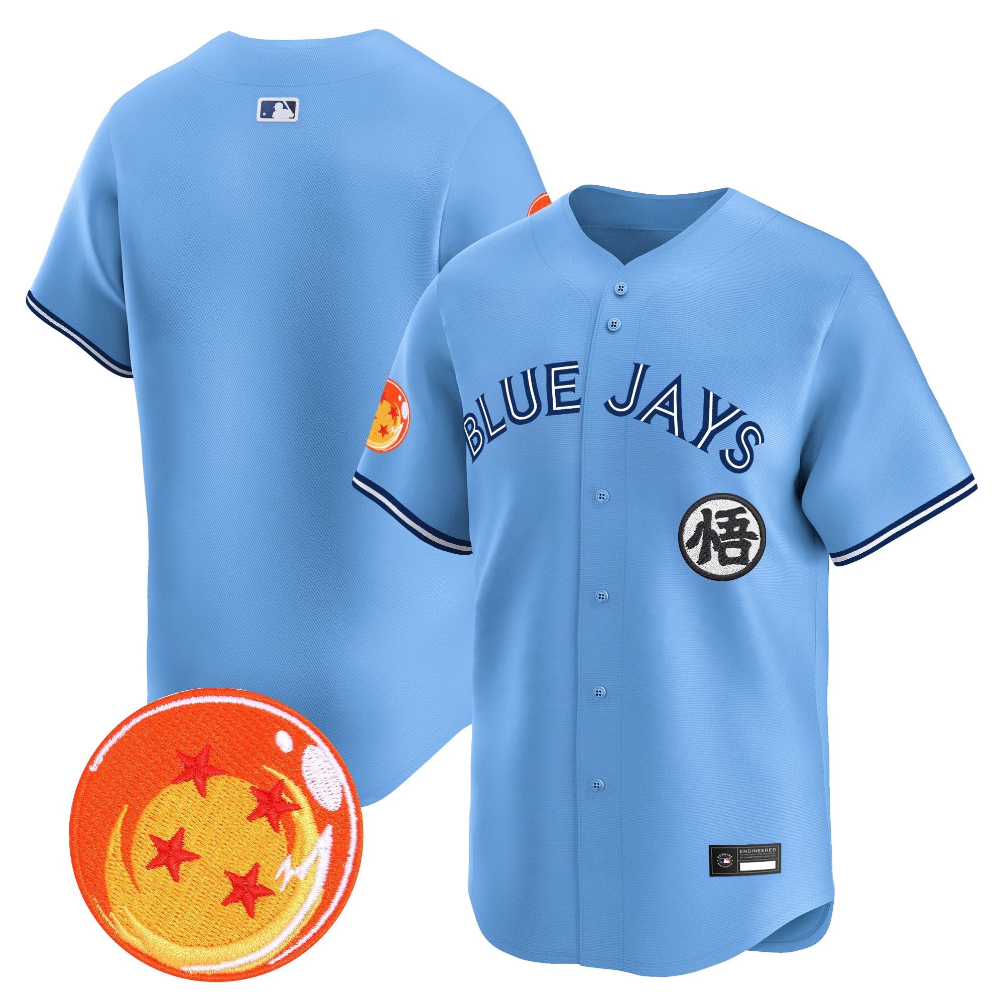 Men's Blue Jays x Dragon Ball Vapor Premier Limited Jersey - All Stitched