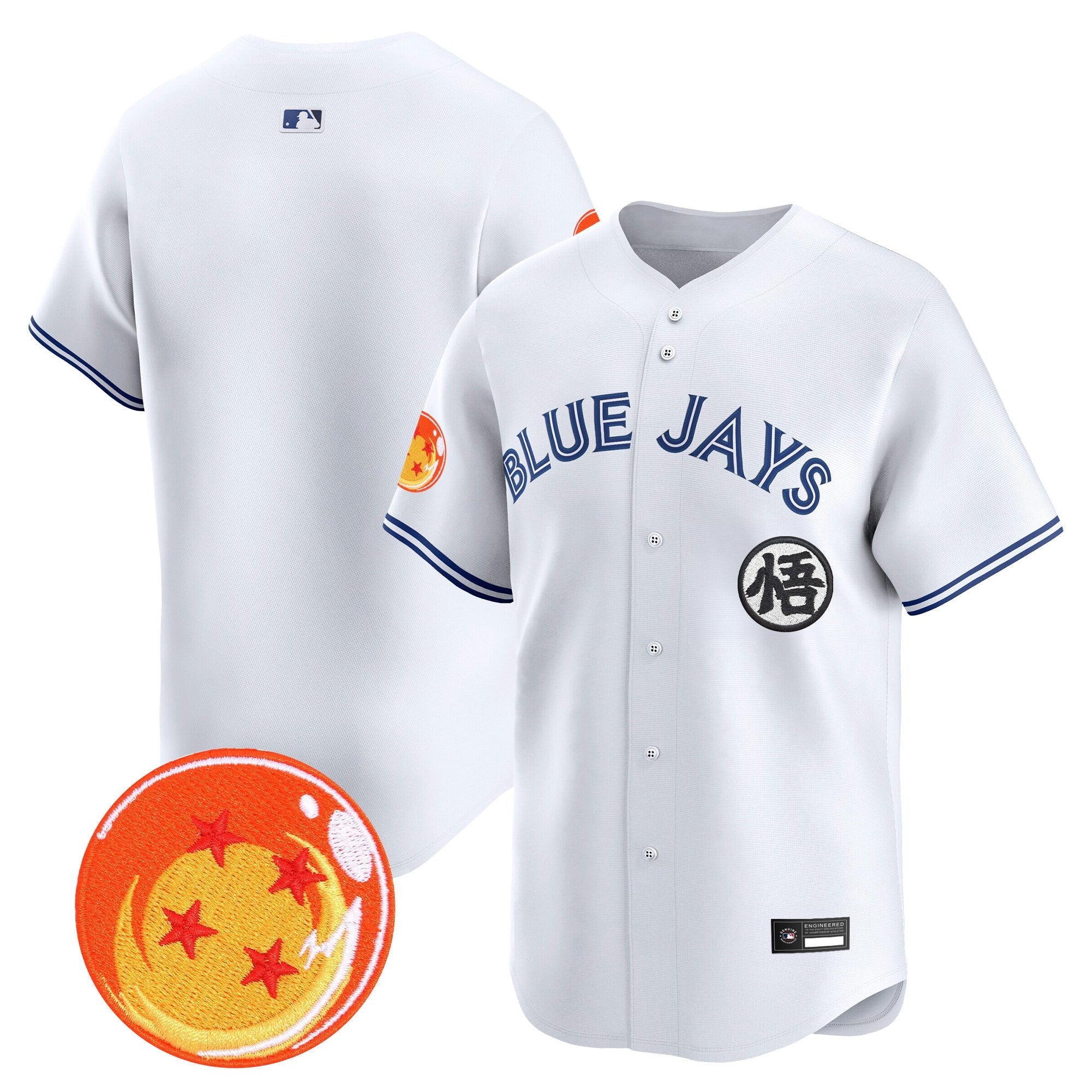 Men's Blue Jays x Dragon Ball Vapor Premier Limited Jersey - All Stitched