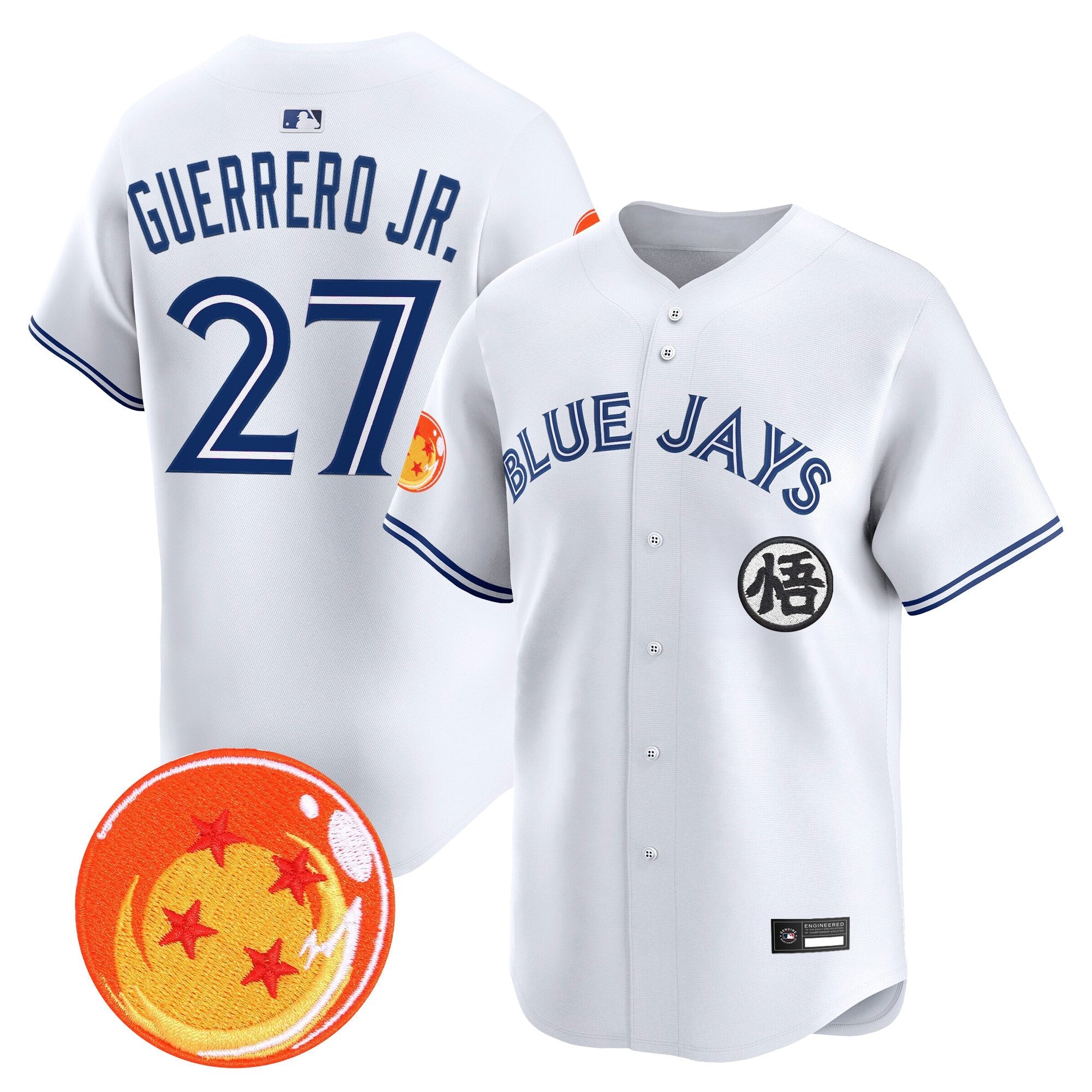 Men's Blue Jays x Dragon Ball Vapor Premier Limited Jersey - All Stitched