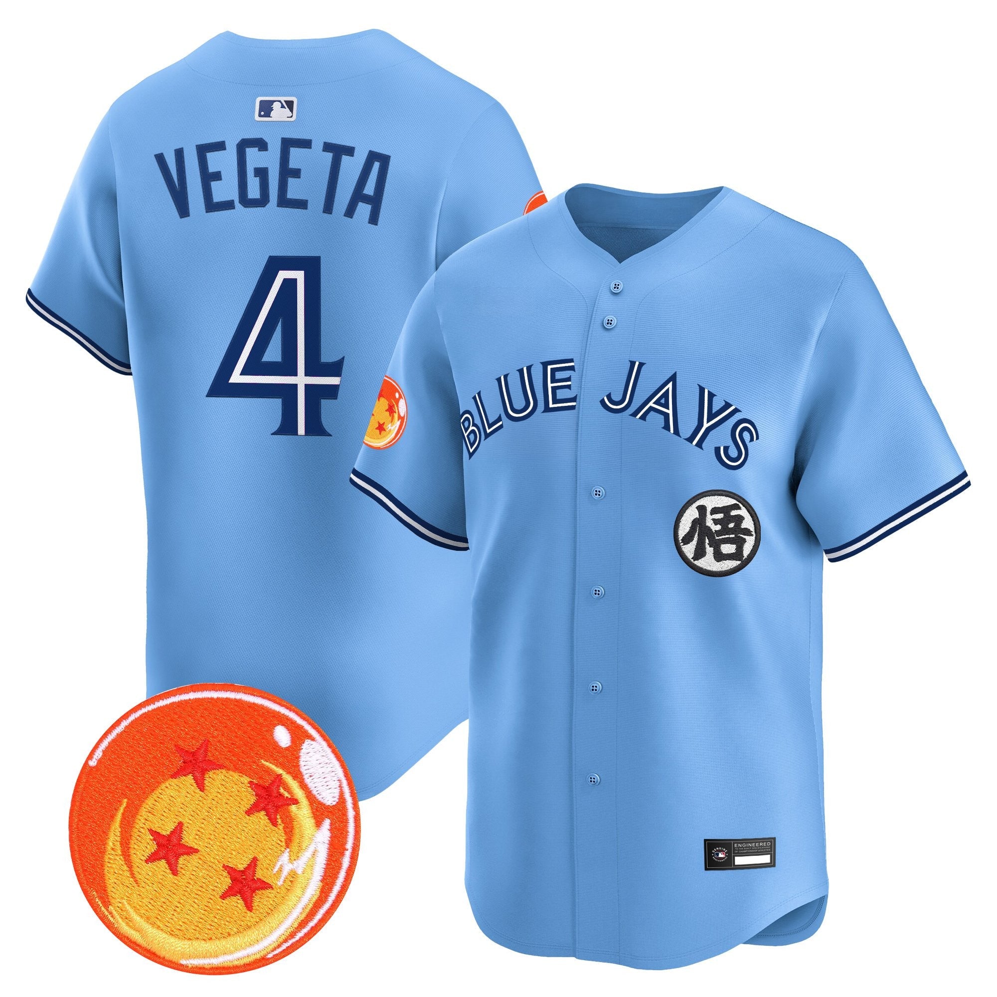 Men's Blue Jays x Dragon Ball Vapor Premier Limited Jersey - All Stitched