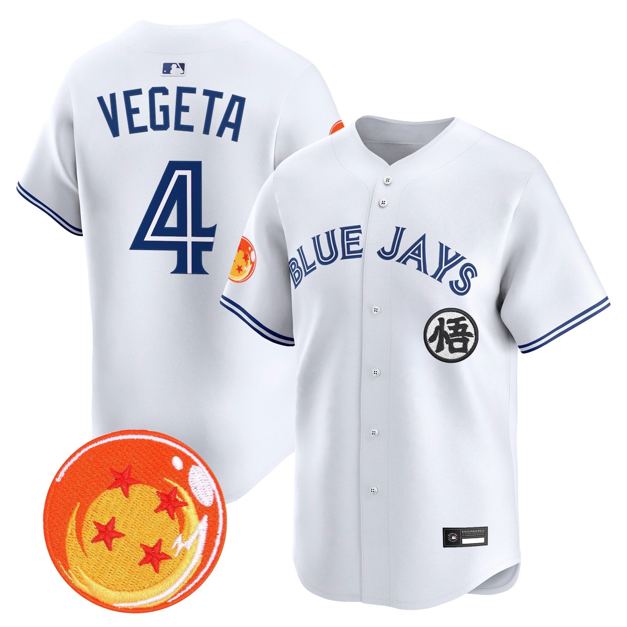 Men's Blue Jays x Dragon Ball Vapor Premier Limited Jersey - All Stitched