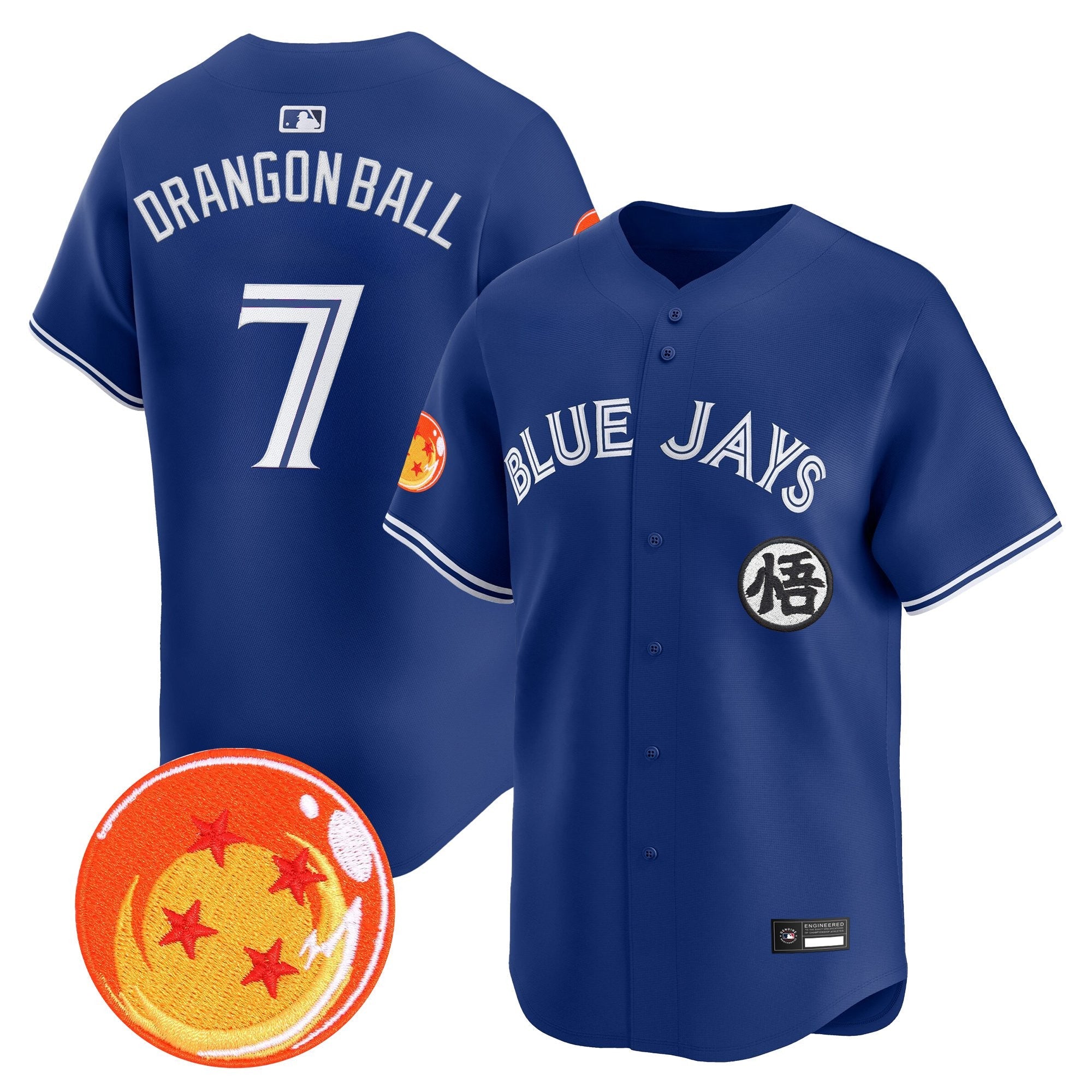 Men's Blue Jays x Dragon Ball Vapor Premier Limited Jersey - All Stitched