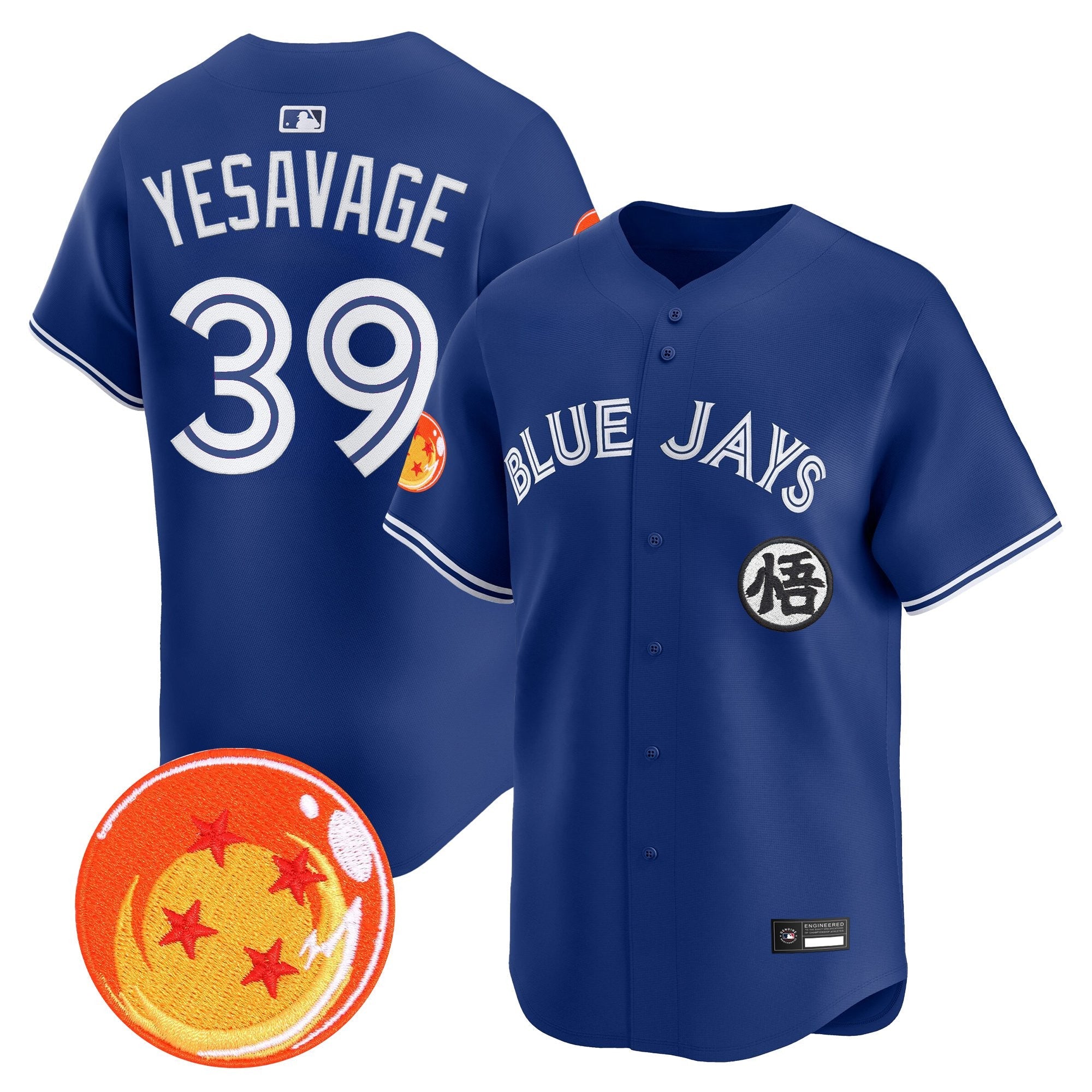 Men's Blue Jays x Dragon Ball Vapor Premier Limited Jersey - All Stitched