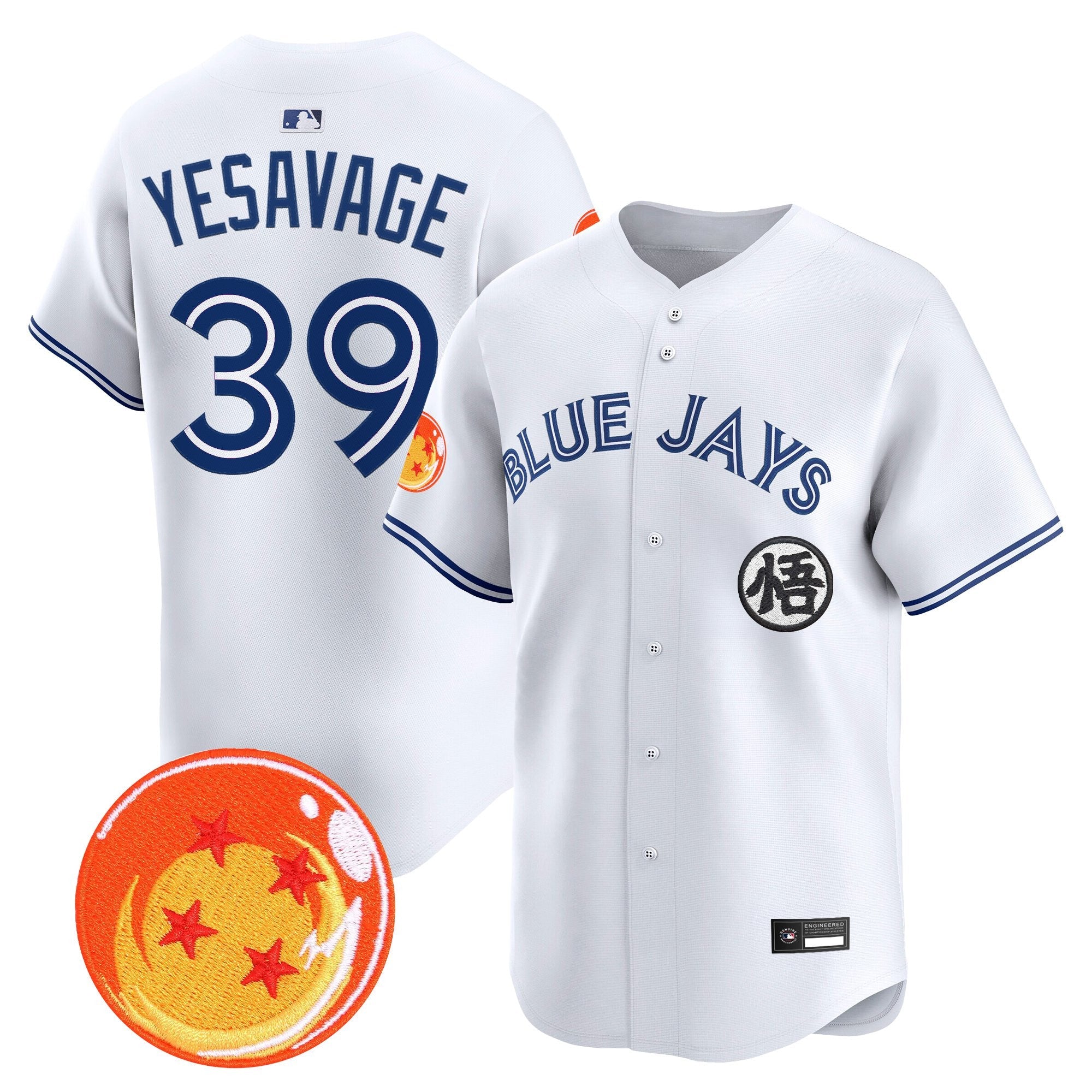 Men's Blue Jays x Dragon Ball Vapor Premier Limited Jersey - All Stitched