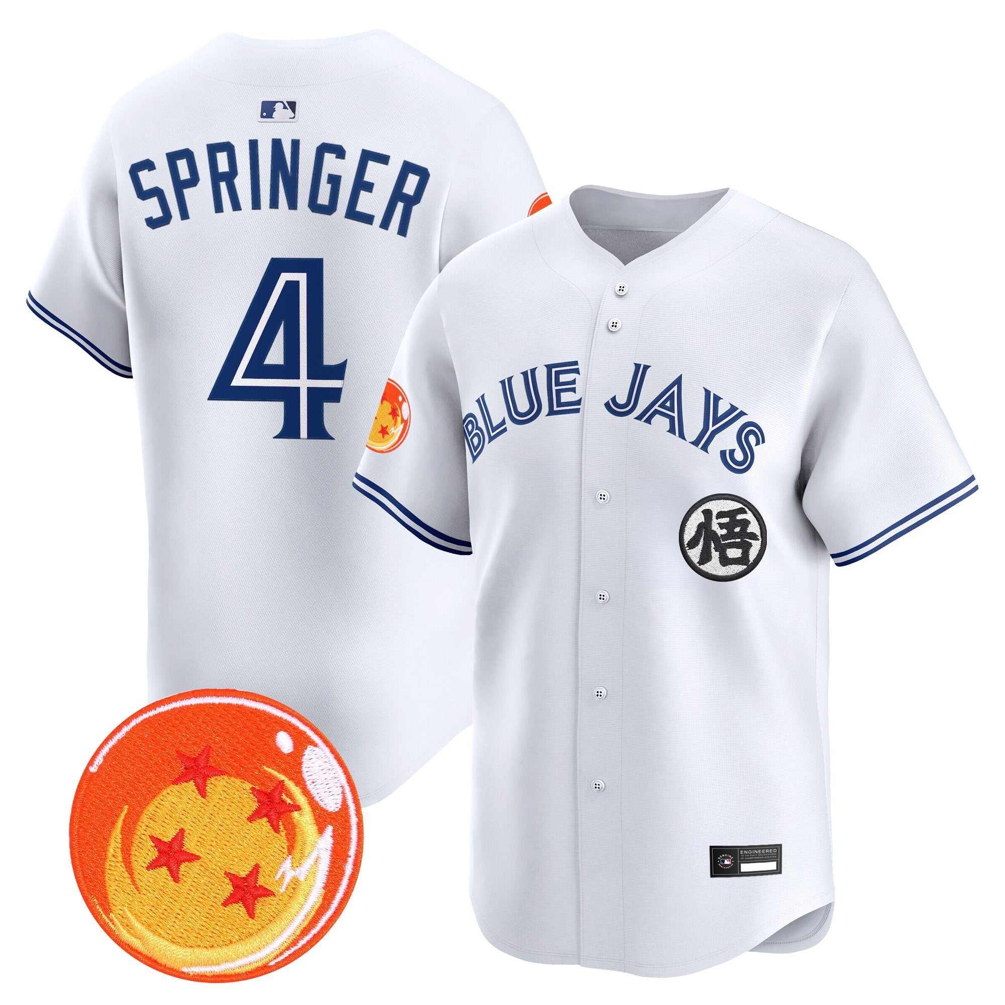 Men's Blue Jays x Dragon Ball Vapor Premier Limited Jersey - All Stitched