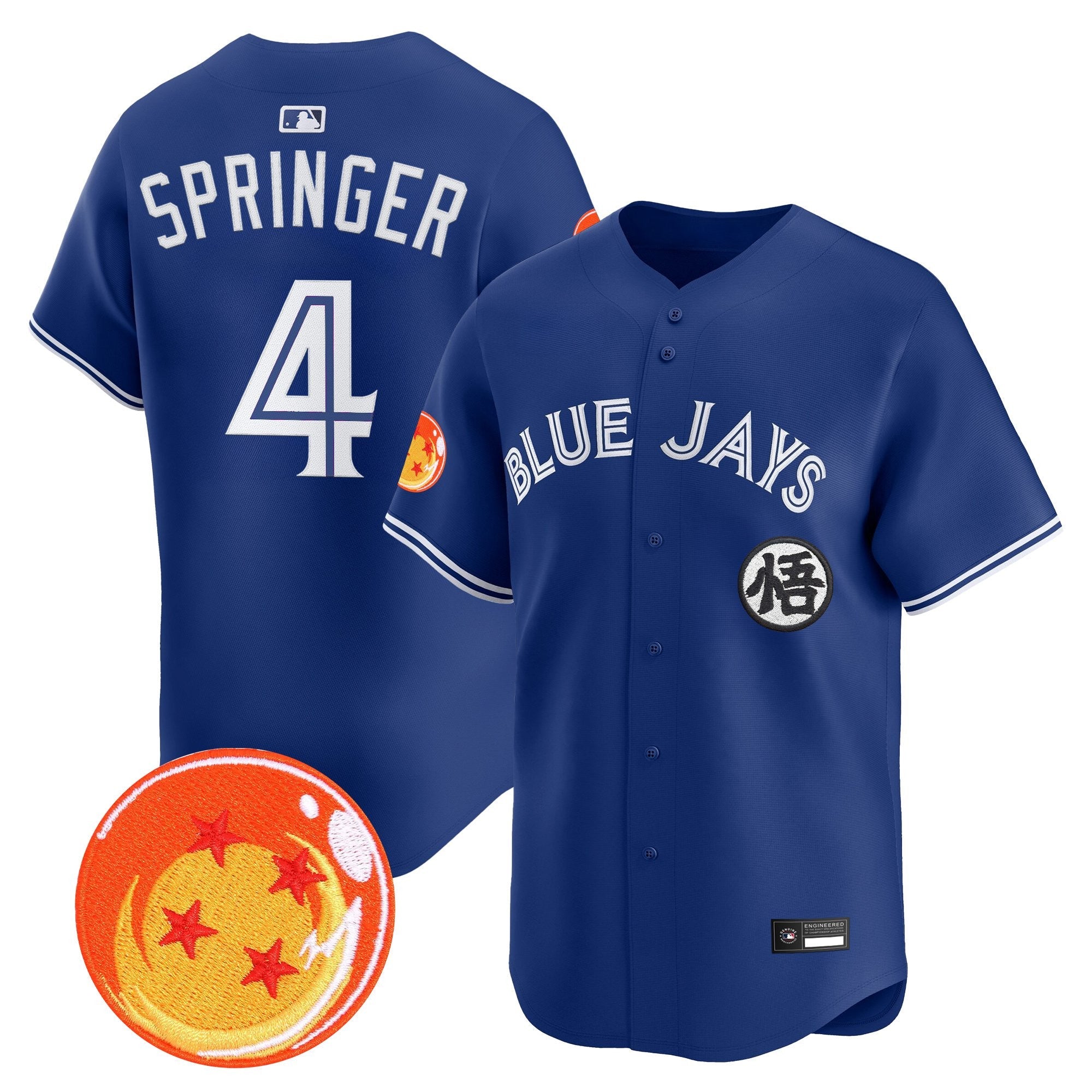 Men's Blue Jays x Dragon Ball Vapor Premier Limited Jersey - All Stitched