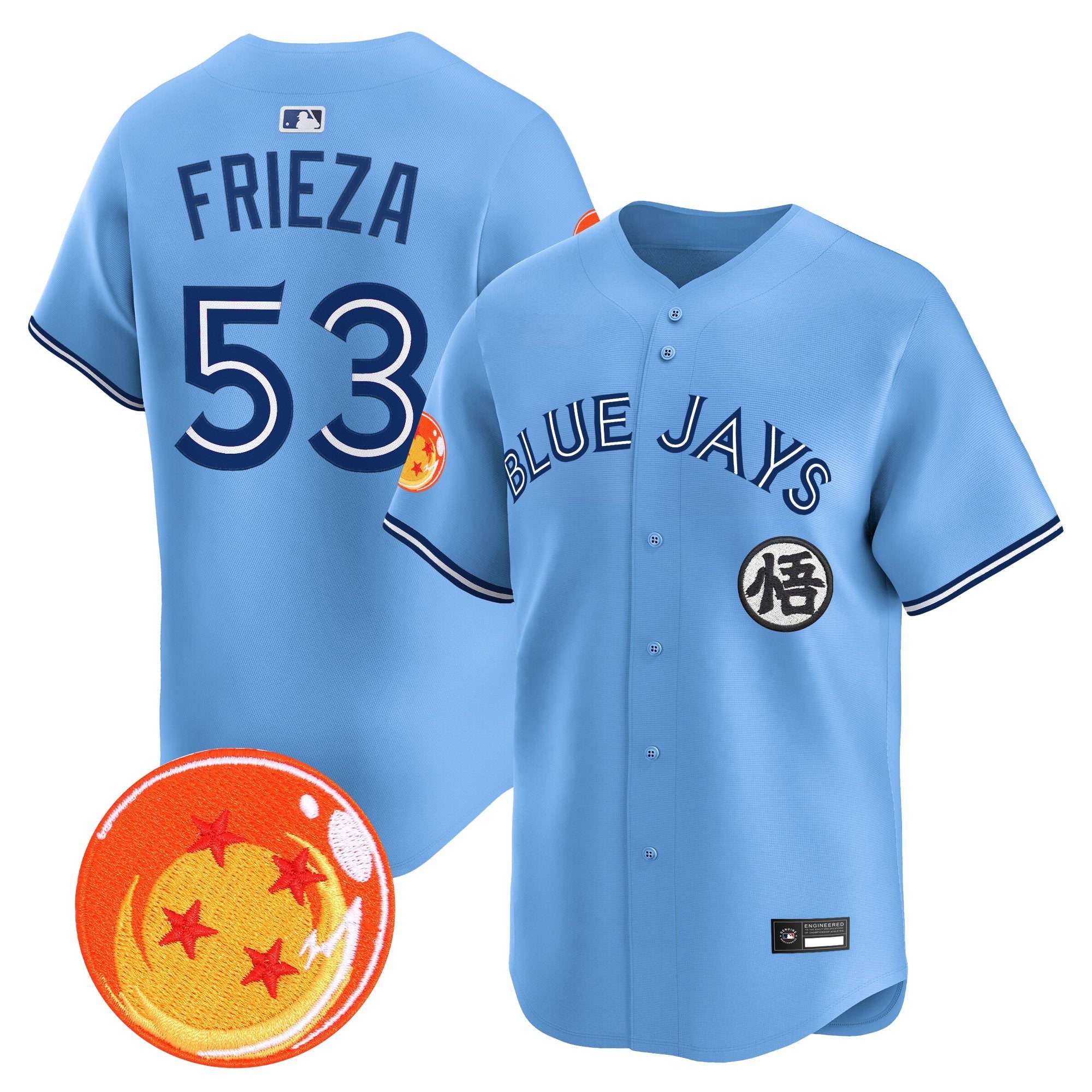 Men's Blue Jays x Dragon Ball Vapor Premier Limited Jersey - All Stitched