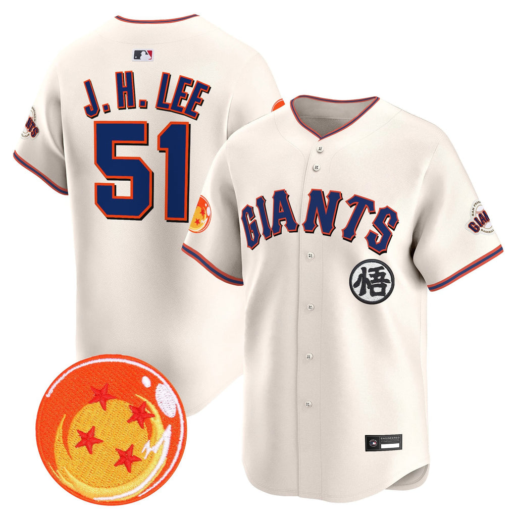 Men's San Francisco Giants x Dragon Ball Vapor Premier Limited Jersey - All Stitched