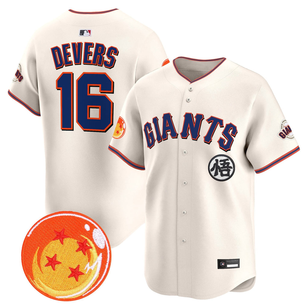 Men's San Francisco Giants x Dragon Ball Vapor Premier Limited Jersey - All Stitched