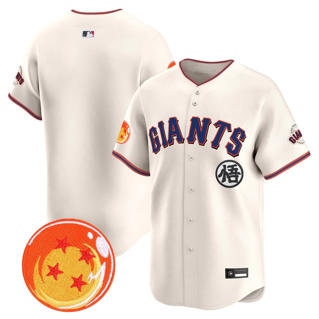 Men's San Francisco Giants x Dragon Ball Vapor Premier Limited Jersey - All Stitched