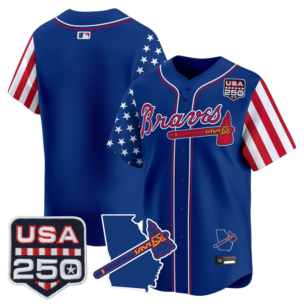 Men's Atlanta Braves "America 250 Edition" Vapor Premier Limited Jersey - All Stitched