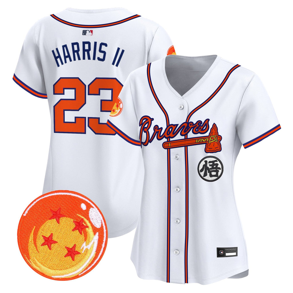 Women's Atlanta Braves x Dragon Ball Vapor Premier Limited Jersey - All Stitched