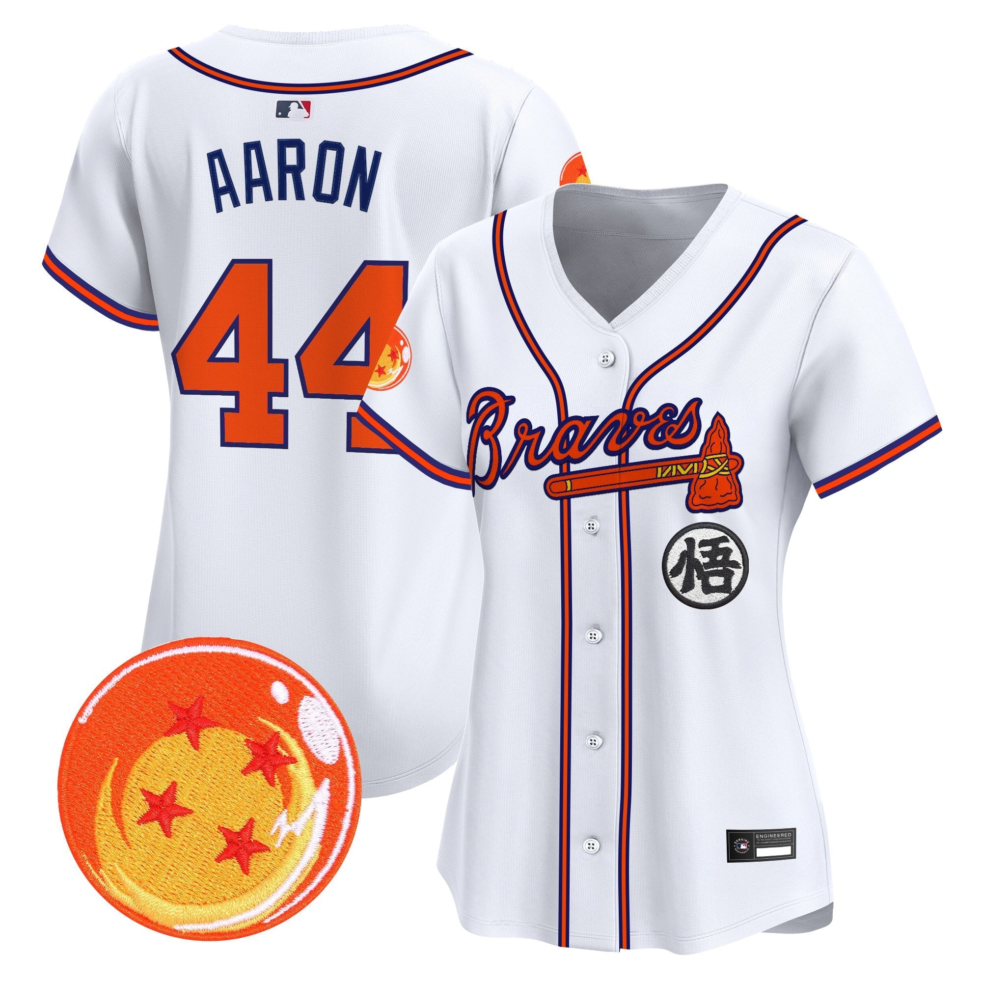 Women's Atlanta Braves x Dragon Ball Vapor Premier Limited Jersey - All Stitched