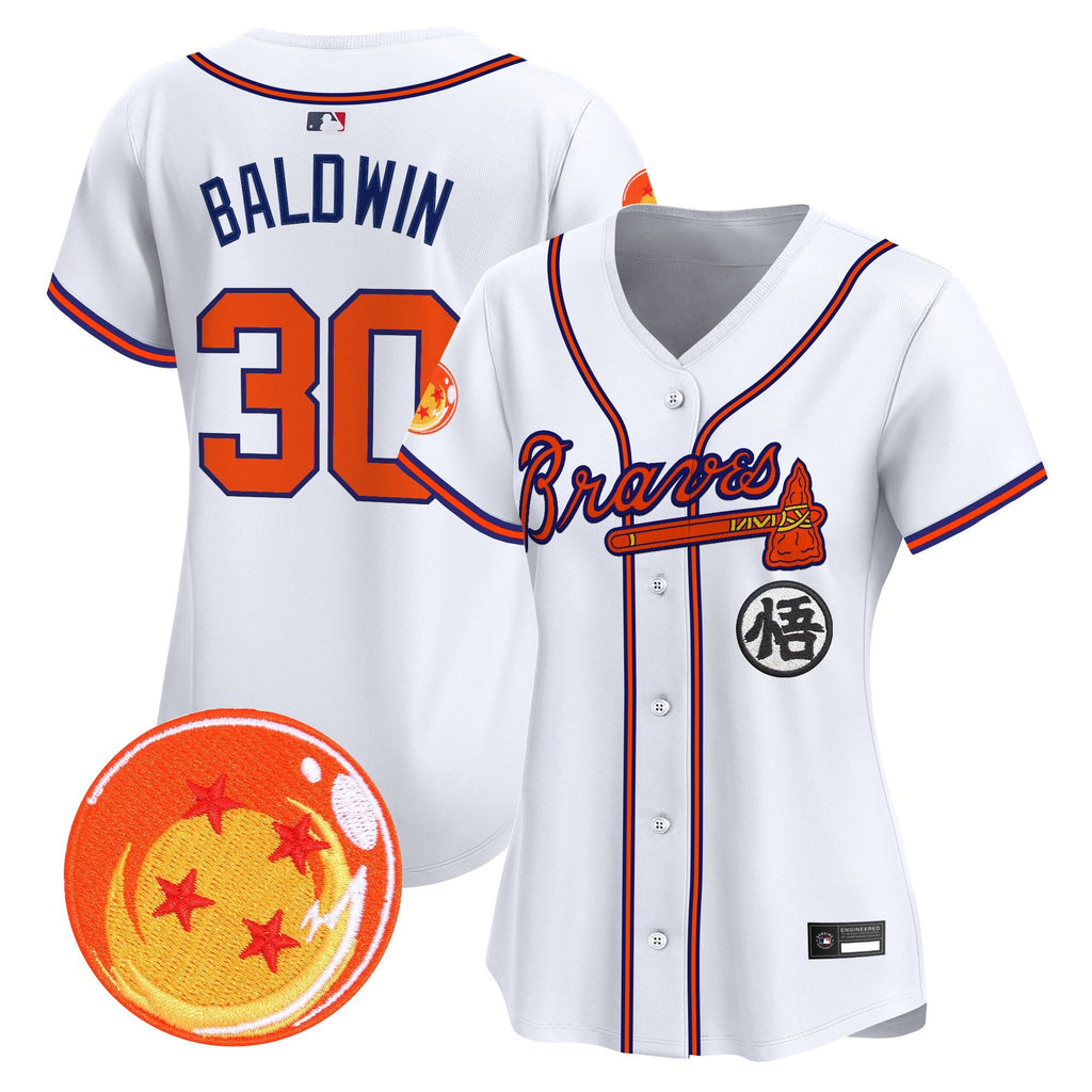 Women's Atlanta Braves x Dragon Ball Vapor Premier Limited Jersey - All Stitched