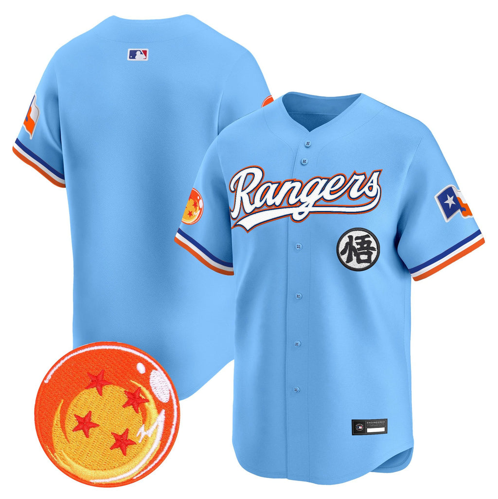 Men's Texas Rangers x Dragon Ball Vapor Premier Limited Jersey - All Stitched