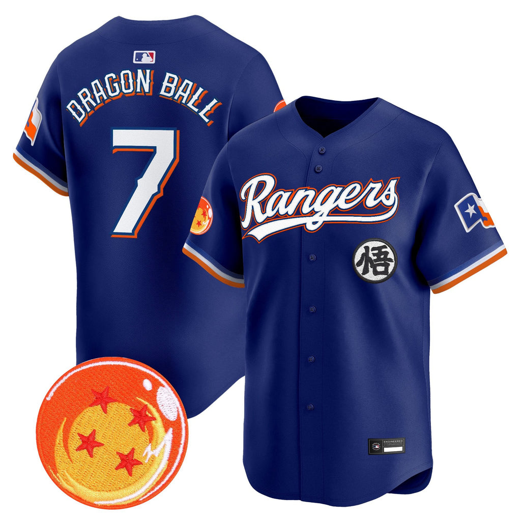 Men's Texas Rangers x Dragon Ball Vapor Premier Limited Jersey - All Stitched