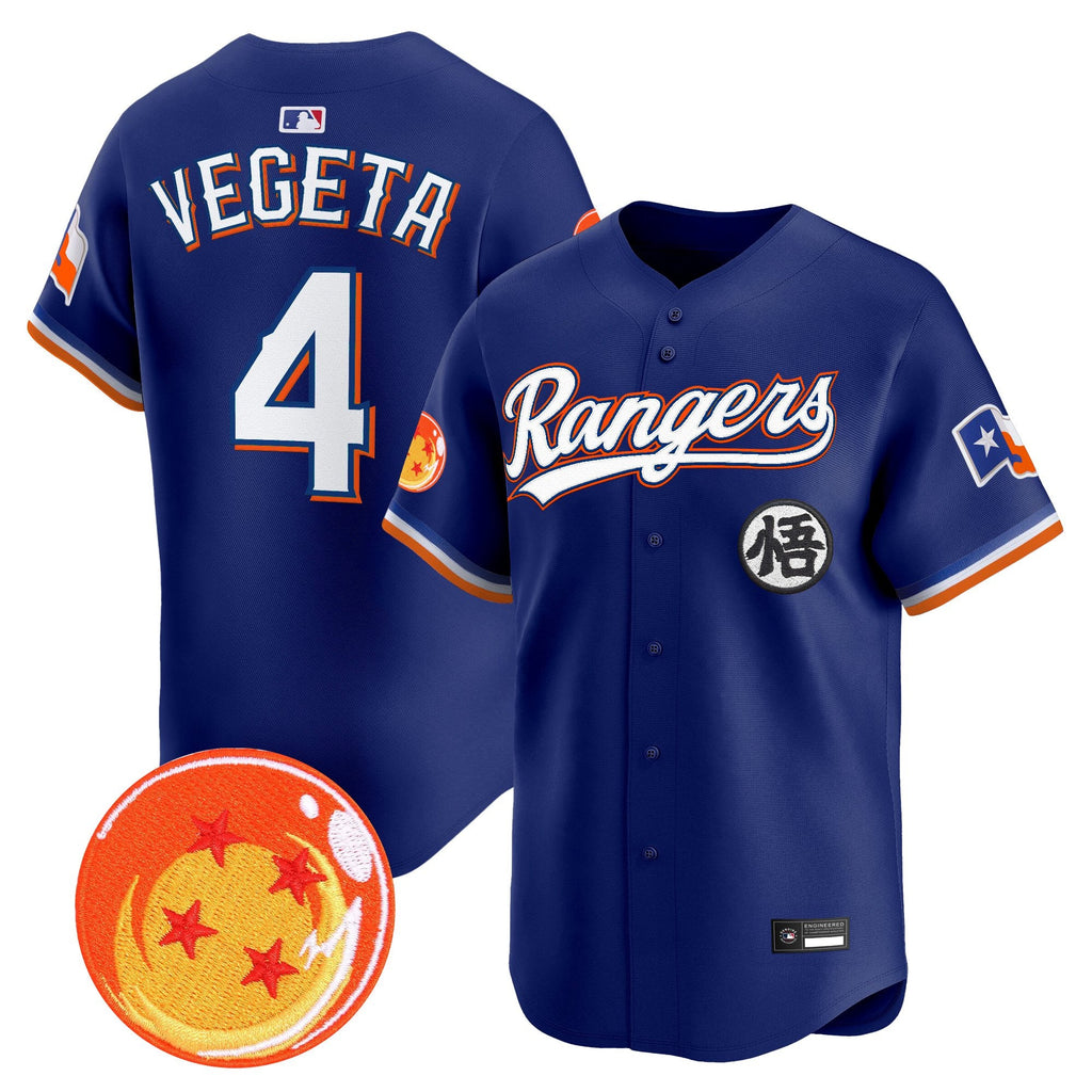 Men's Texas Rangers x Dragon Ball Vapor Premier Limited Jersey - All Stitched