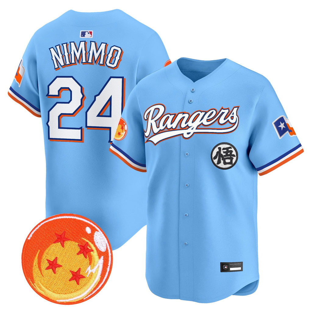 Men's Texas Rangers x Dragon Ball Vapor Premier Limited Jersey - All Stitched