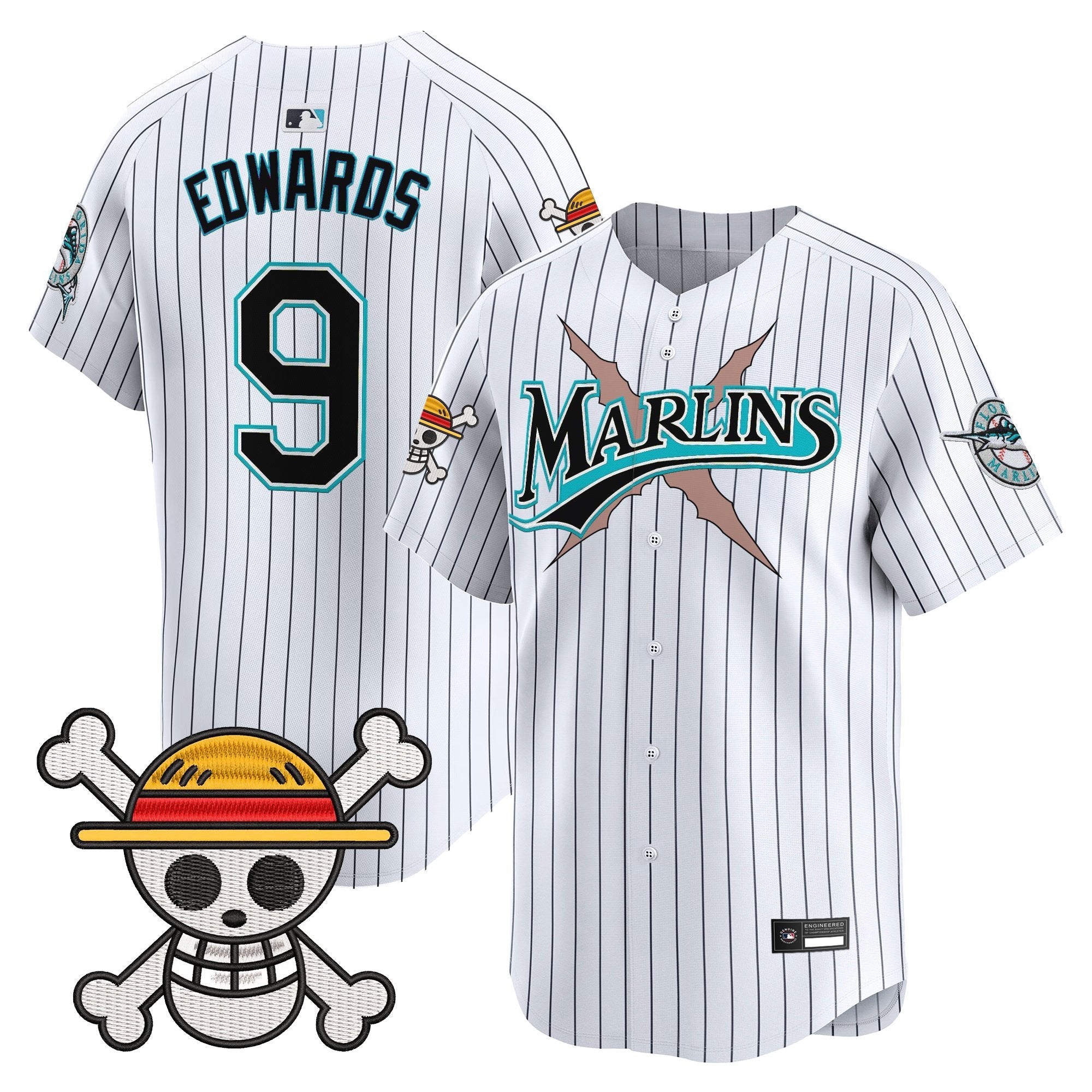 Men's Miami Marlins x One Piece Vapor Premier Limited Jersey - Stitched