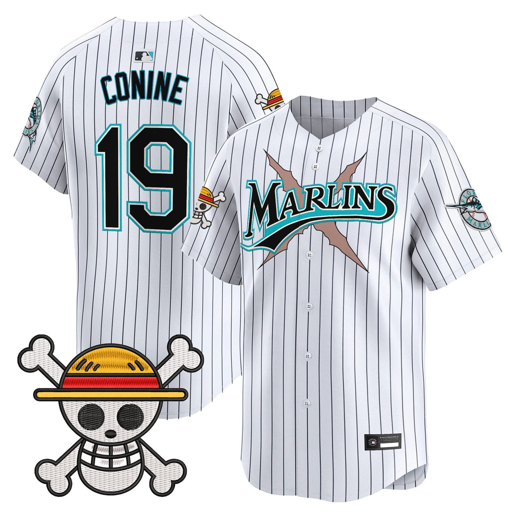 Men's Miami Marlins x One Piece Vapor Premier Limited Jersey - Stitched