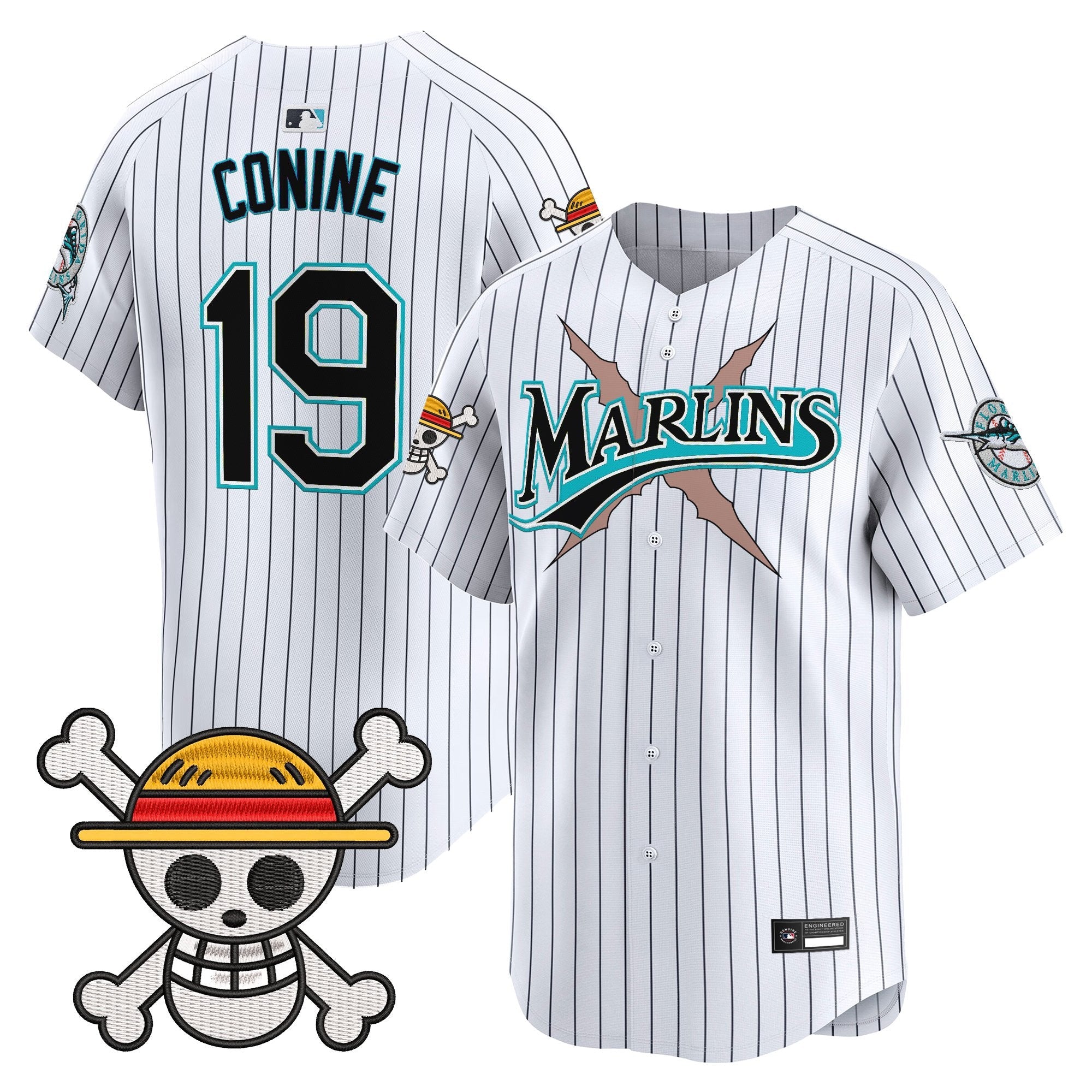 Men's Miami Marlins x One Piece Vapor Premier Limited Jersey - Stitched