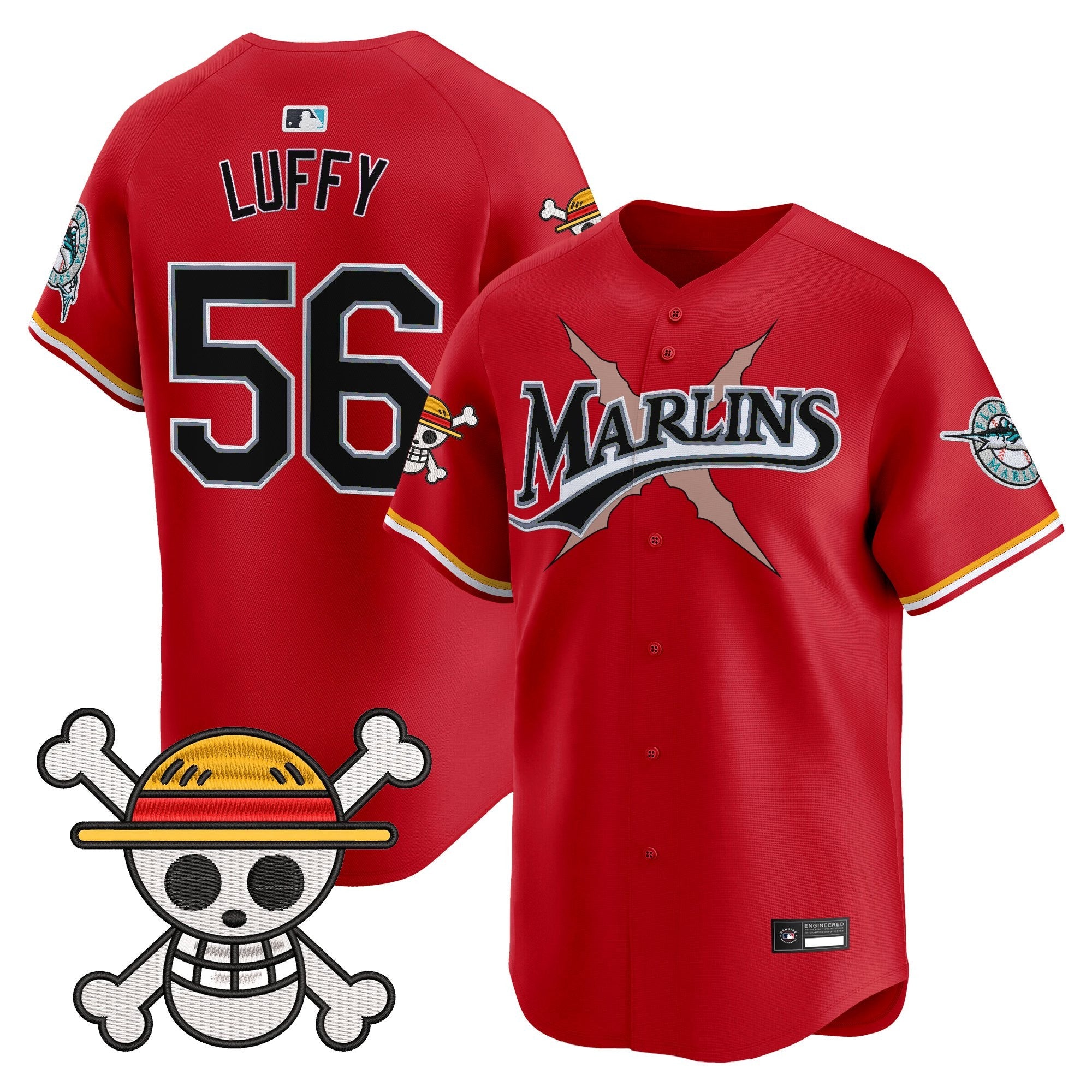Men's Miami Marlins x One Piece Vapor Premier Limited Jersey - Stitched