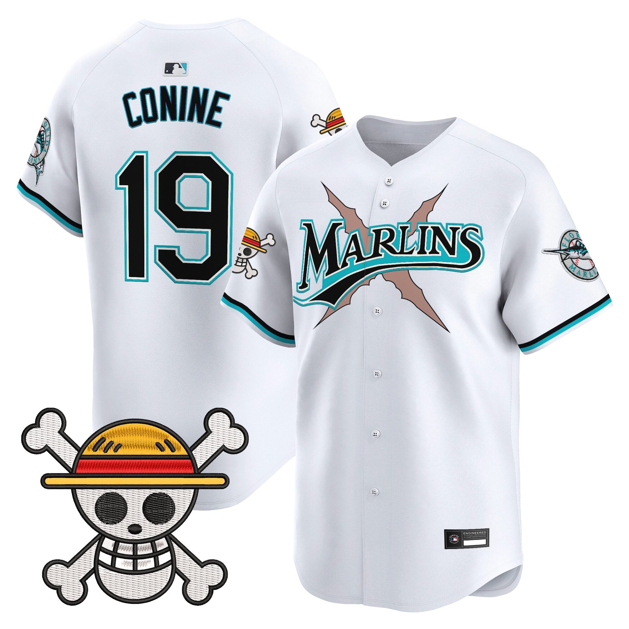 Men's Miami Marlins x One Piece Vapor Premier Limited Jersey - Stitched
