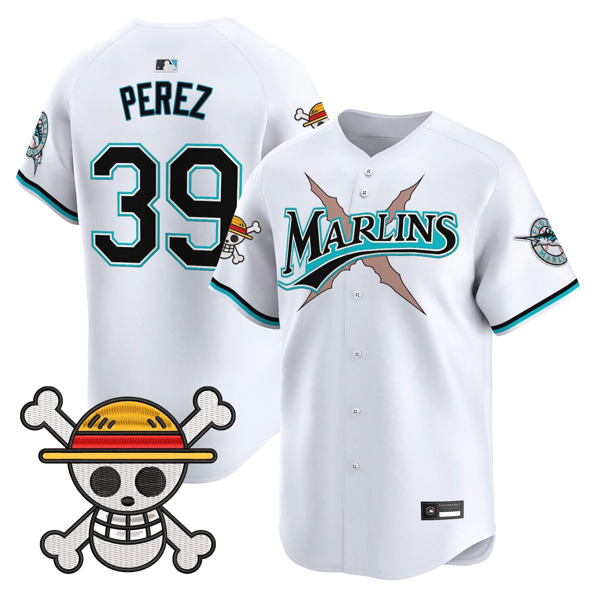 Men's Miami Marlins x One Piece Vapor Premier Limited Jersey - Stitched