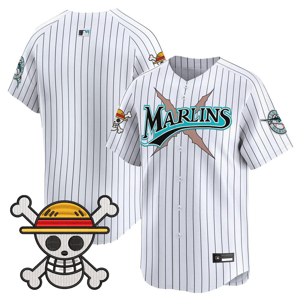 Men's Miami Marlins x One Piece Vapor Premier Limited Jersey - Stitched