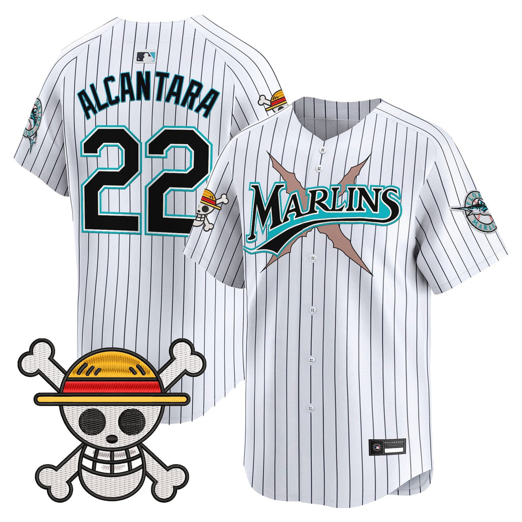 Men's Miami Marlins x One Piece Vapor Premier Limited Jersey - Stitched