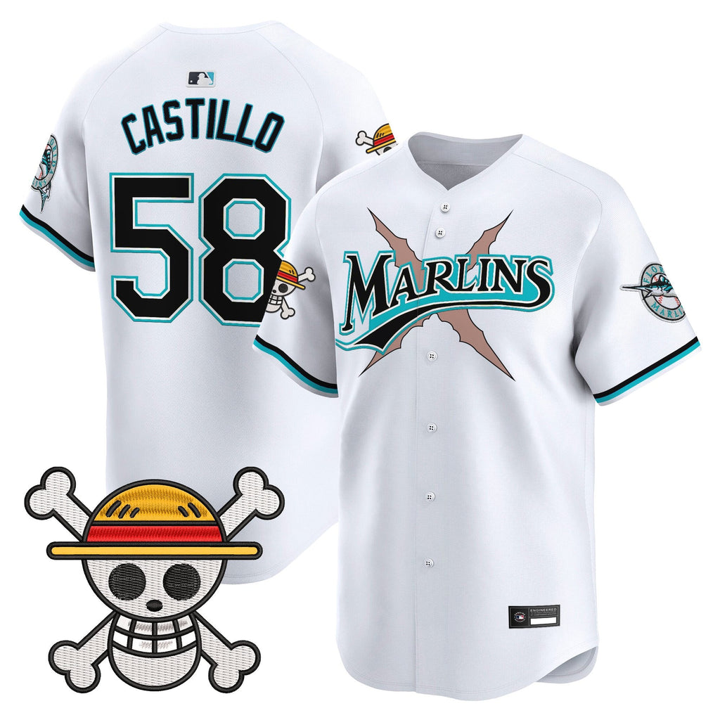 Men's Miami Marlins x One Piece Vapor Premier Limited Jersey - Stitched