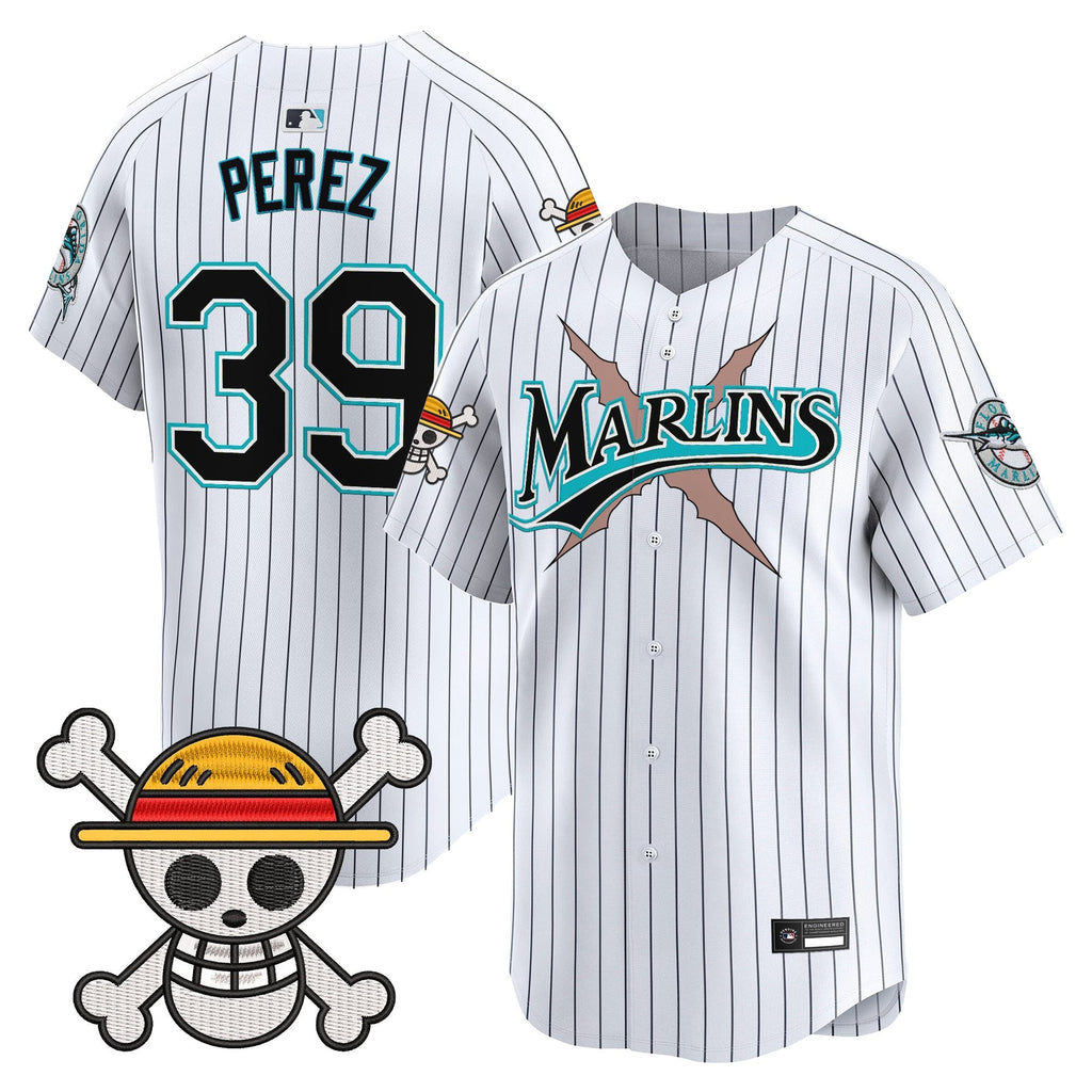 Men's Miami Marlins x One Piece Vapor Premier Limited Jersey - Stitched