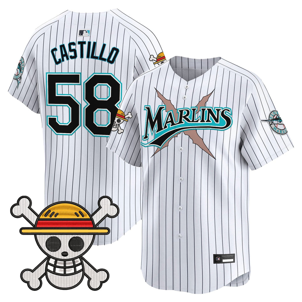 Men's Miami Marlins x One Piece Vapor Premier Limited Jersey - Stitched