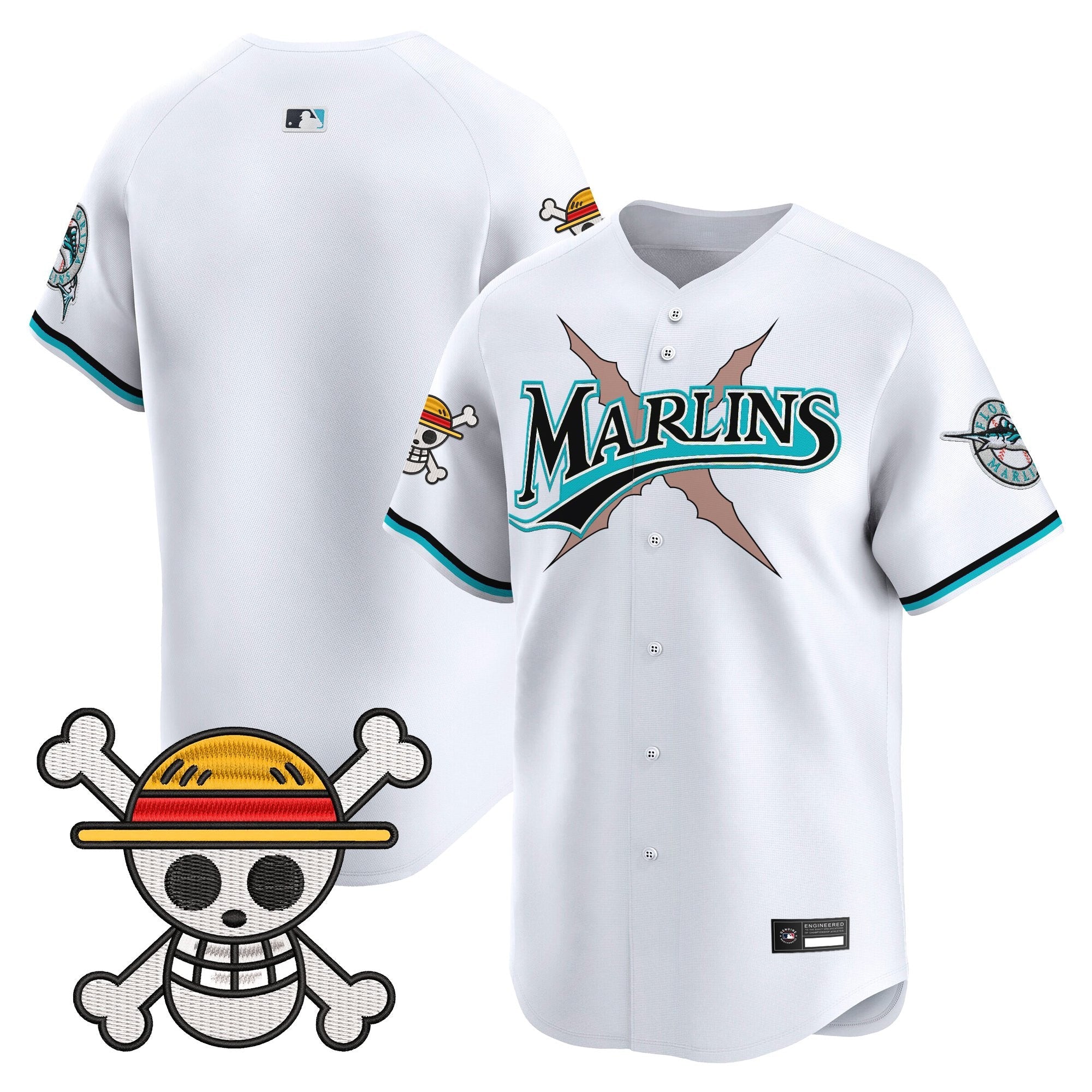 Men's Miami Marlins x One Piece Vapor Premier Limited Jersey - Stitched