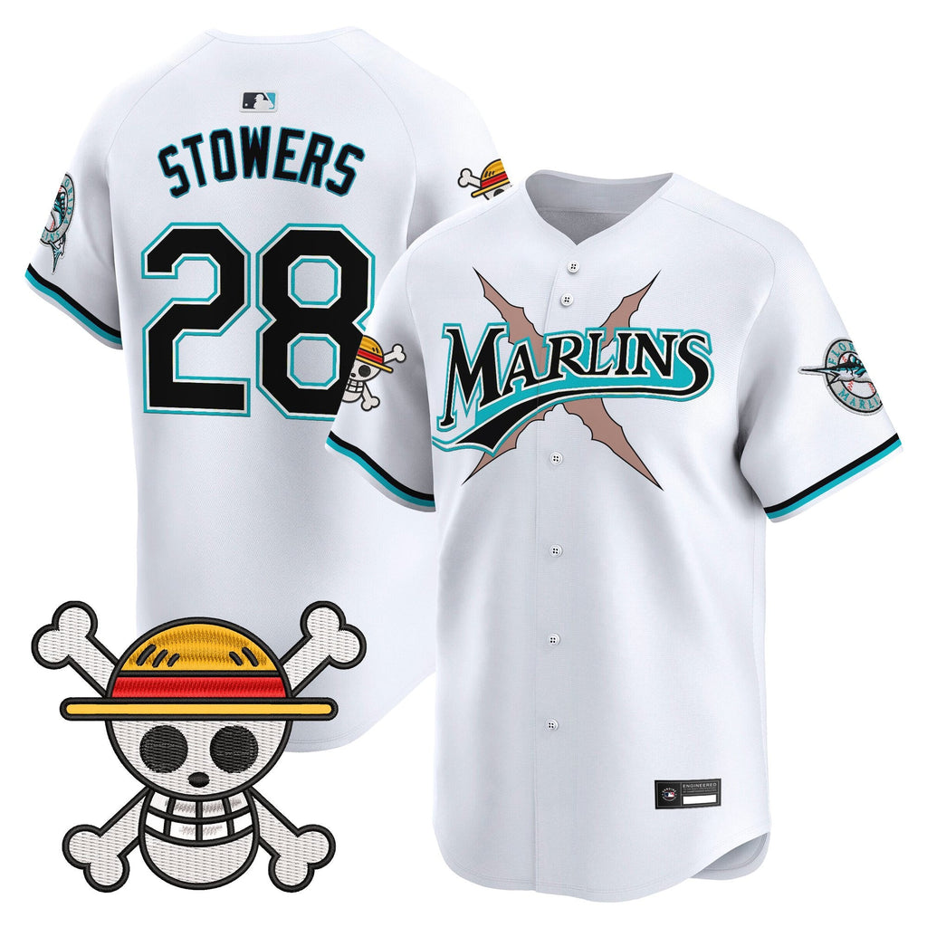 Men's Miami Marlins x One Piece Vapor Premier Limited Jersey - Stitched