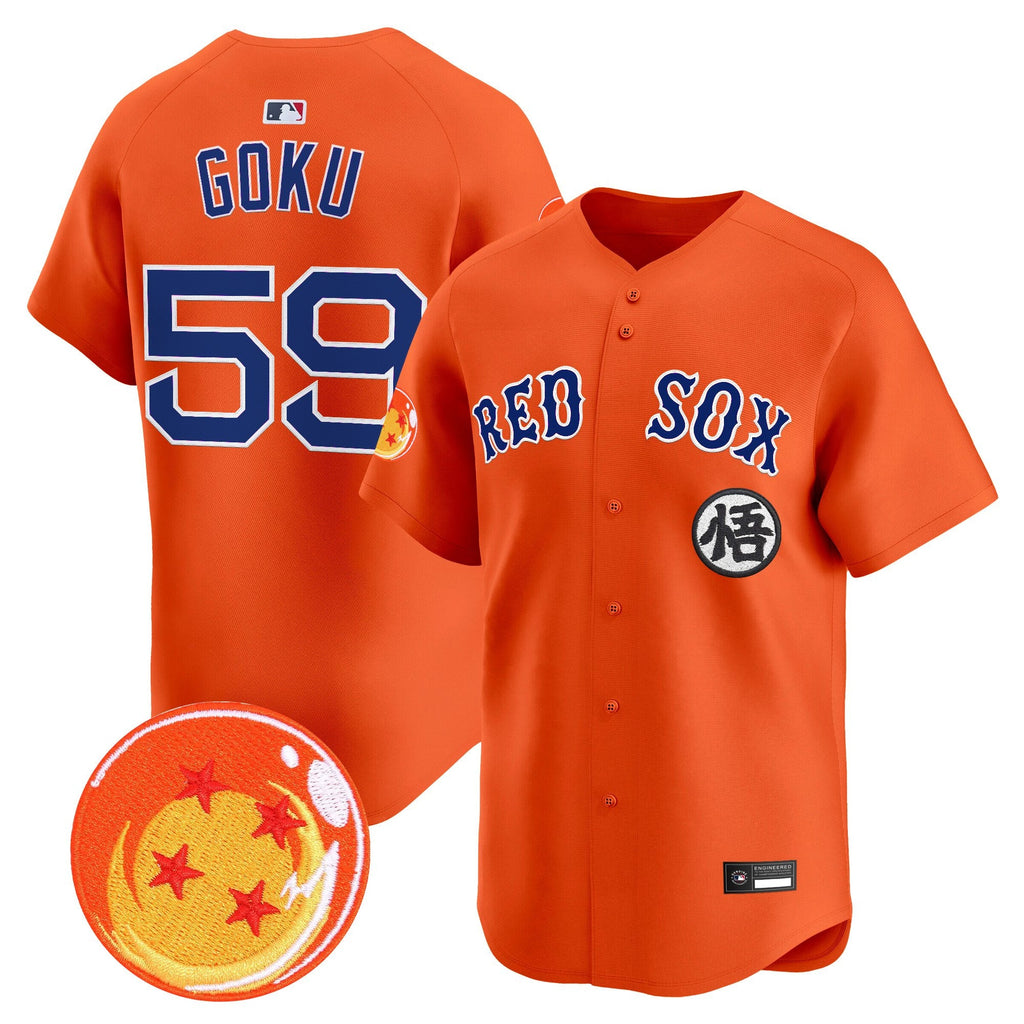 Men's Boston Red Sox x Dragon Ball Vapor Premier Limited Jersey - All Stitched