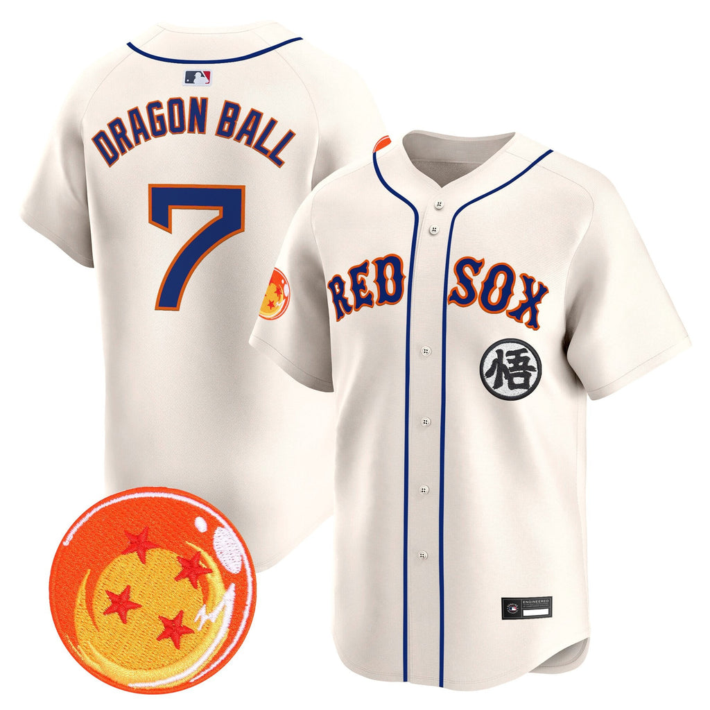 Men's Boston Red Sox x Dragon Ball Vapor Premier Limited Jersey - All Stitched