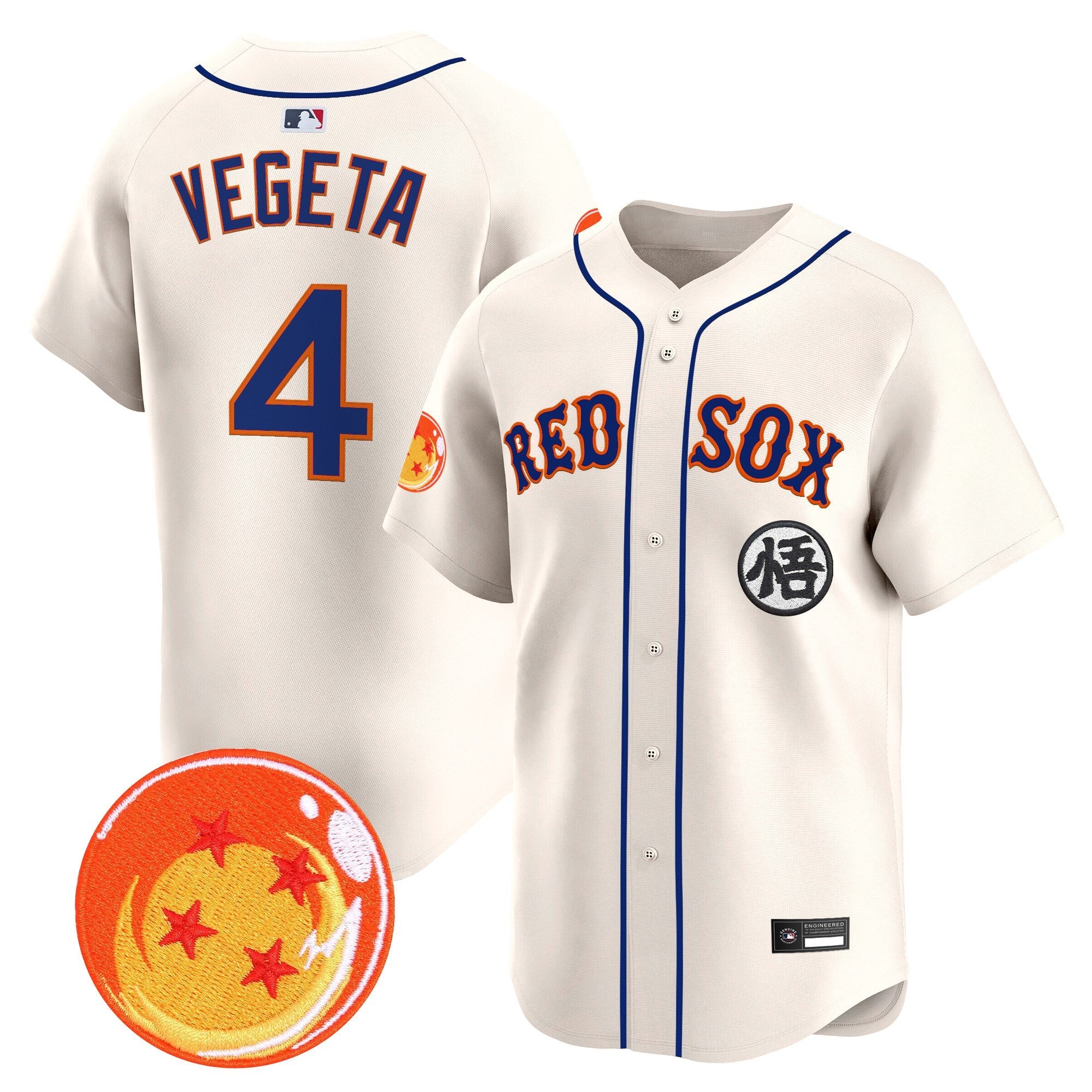 Men's Boston Red Sox x Dragon Ball Vapor Premier Limited Jersey - All Stitched