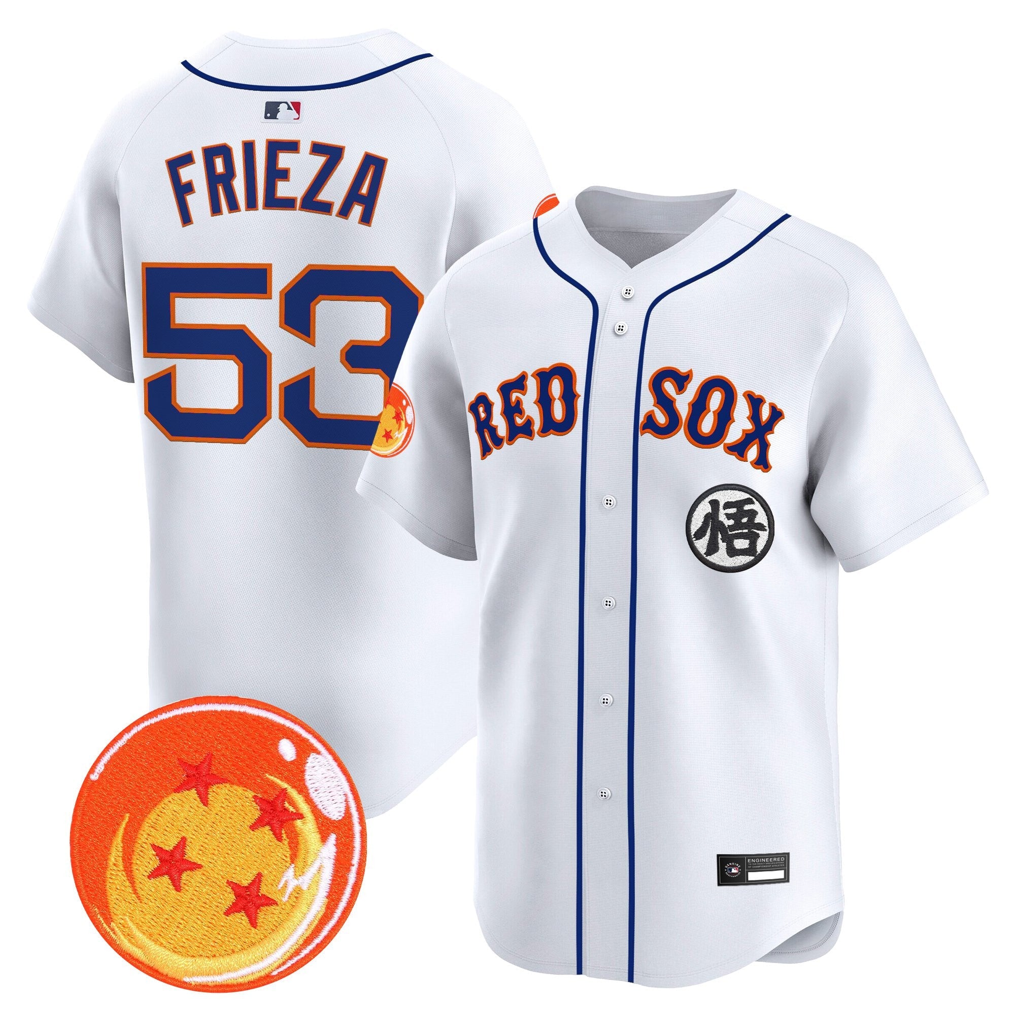 Men's Boston Red Sox x Dragon Ball Vapor Premier Limited Jersey - All Stitched