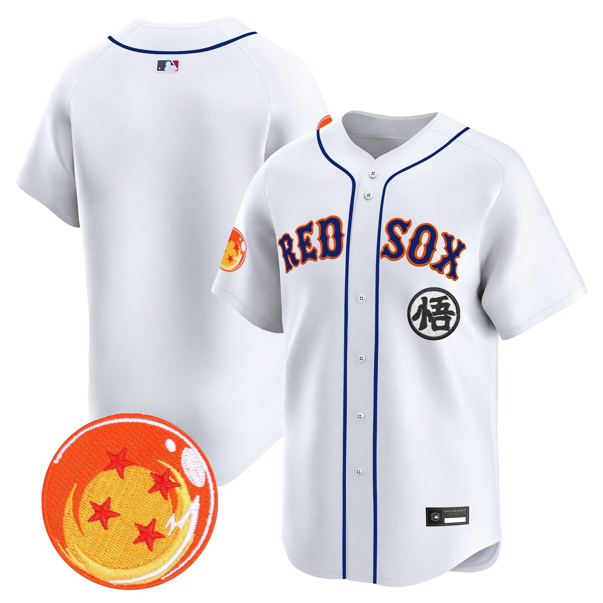 Men's Boston Red Sox x Dragon Ball Vapor Premier Limited Jersey - All Stitched