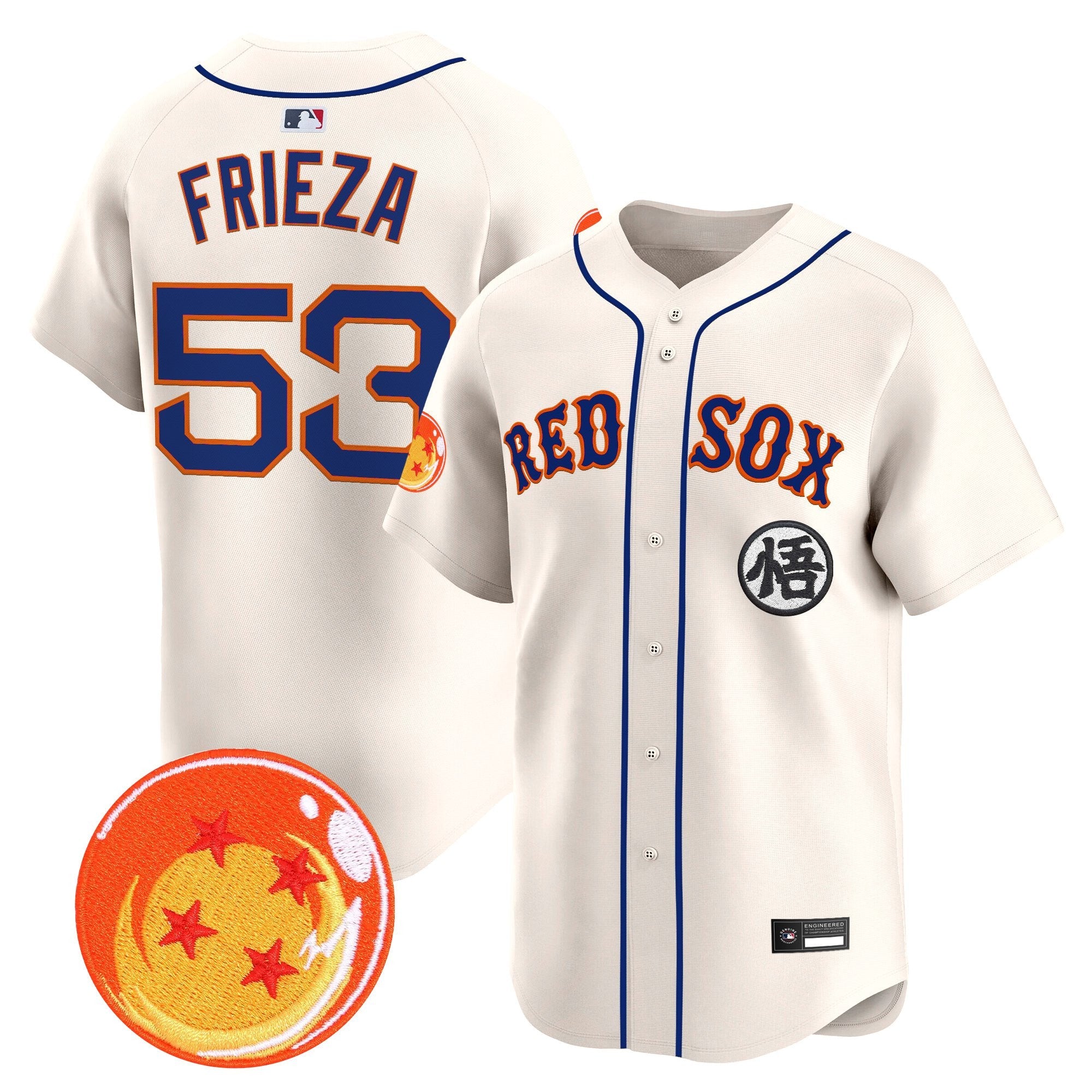 Men's Boston Red Sox x Dragon Ball Vapor Premier Limited Jersey - All Stitched