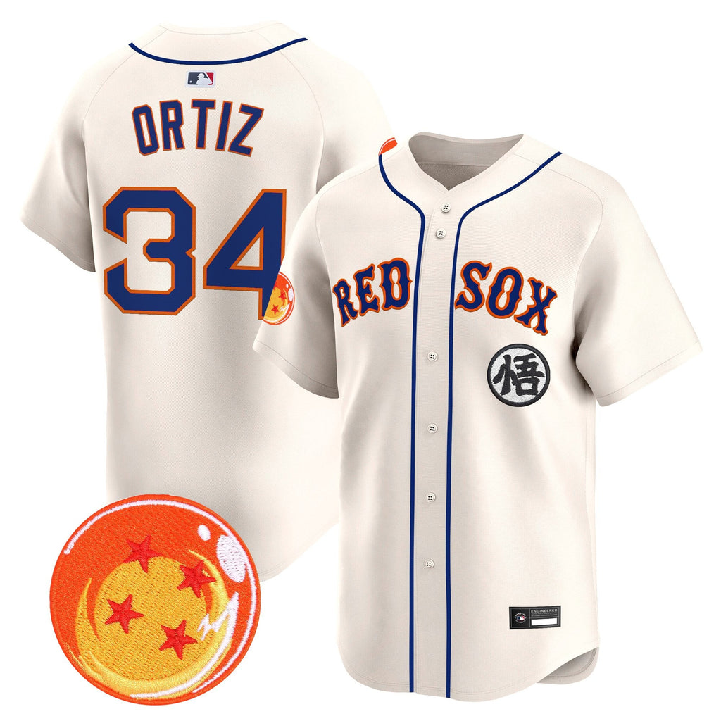 Men's Boston Red Sox x Dragon Ball Vapor Premier Limited Jersey - All Stitched